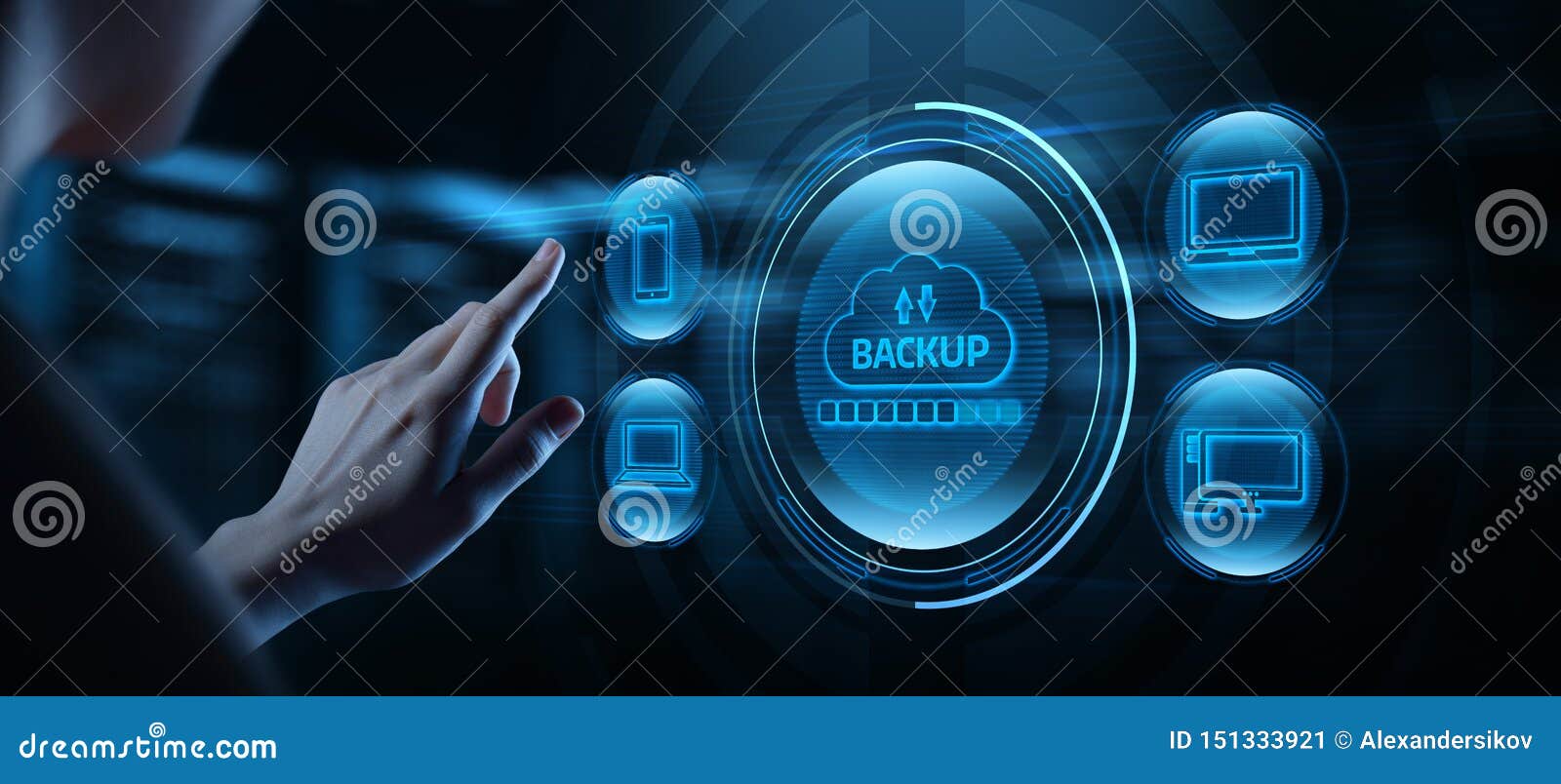 backup storage data internet technology business concept