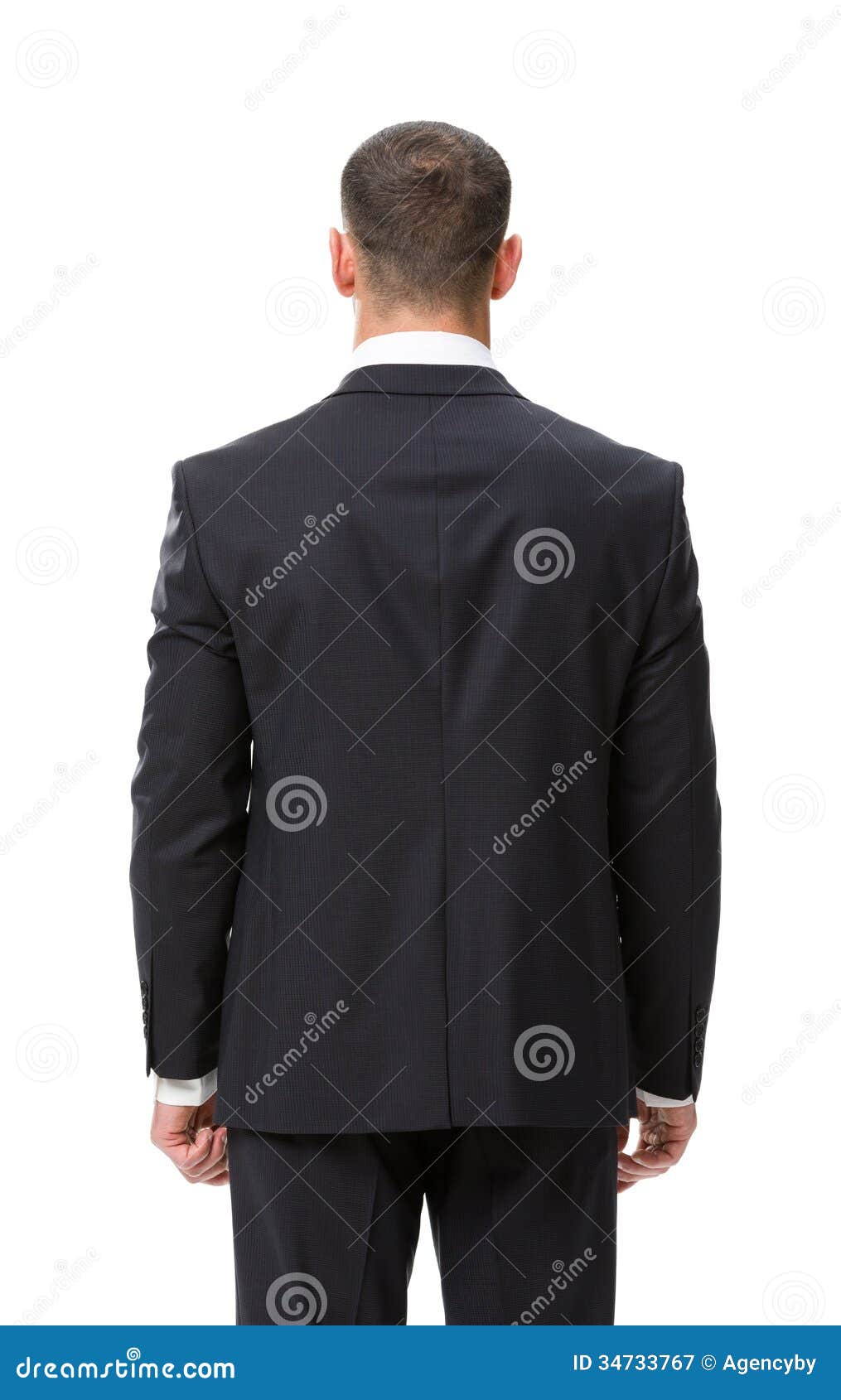 Backview of businessman stock image. Image of brown, color - 34733767