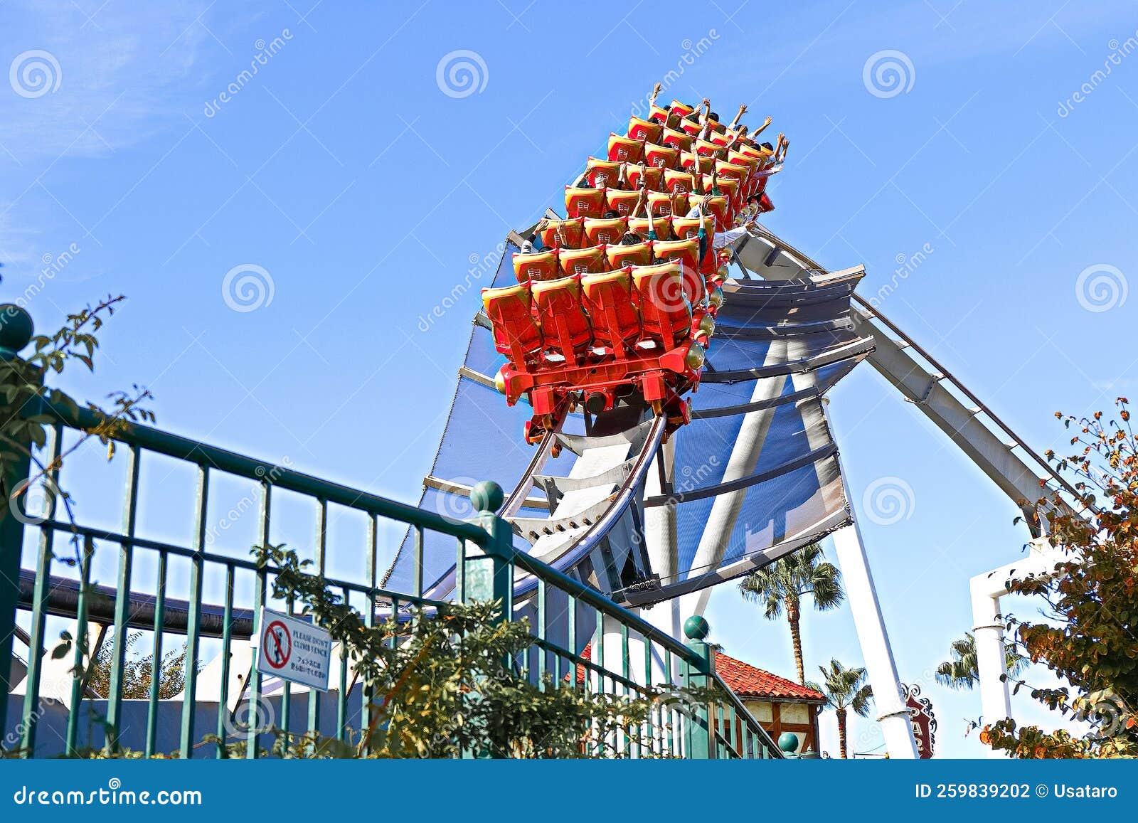 Backward Roller Coaster `Backdrop` Editorial Photography - Image of