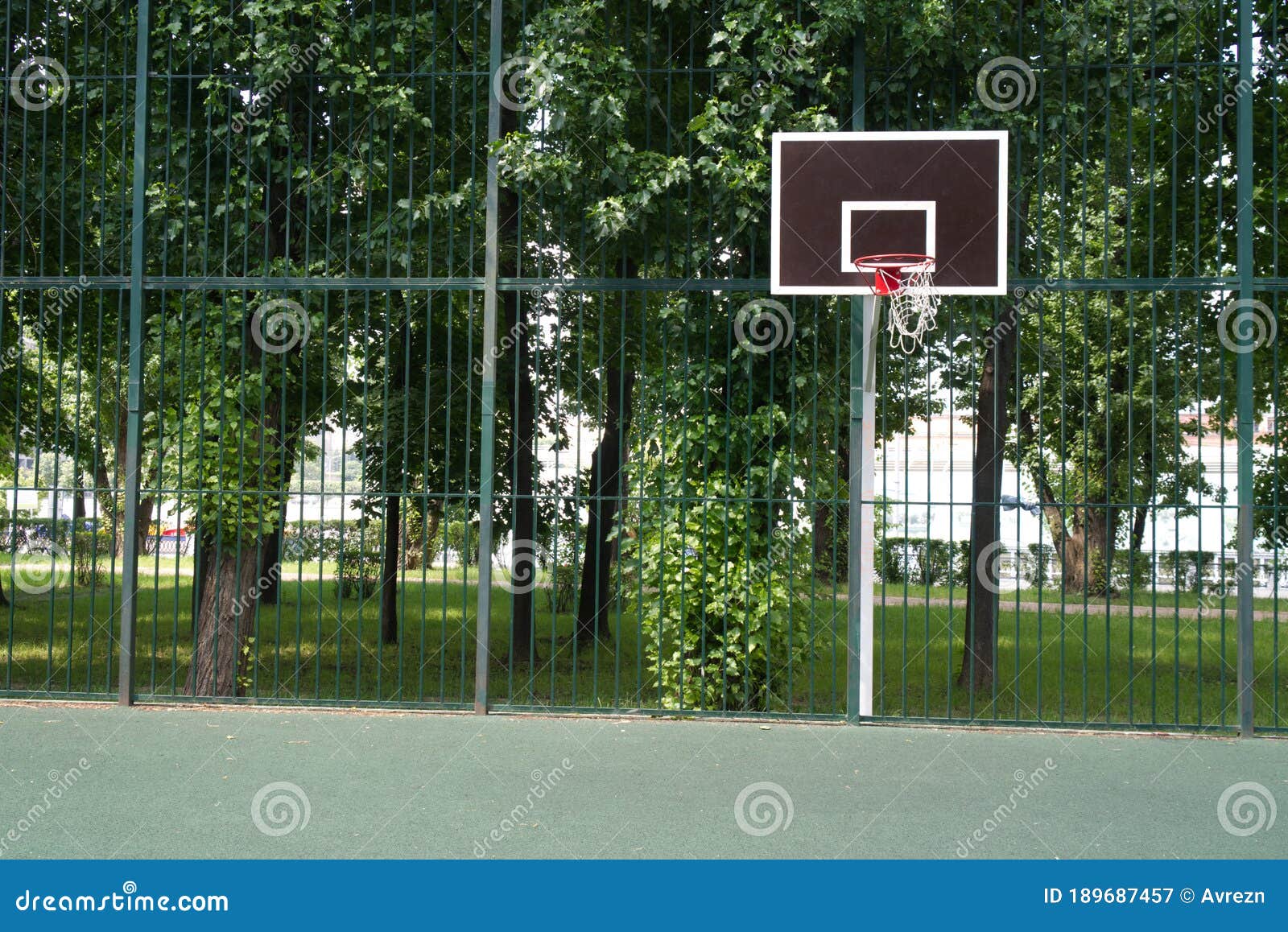 Backyard Basketball Hoop, Basketball Playground Stock Image Image of