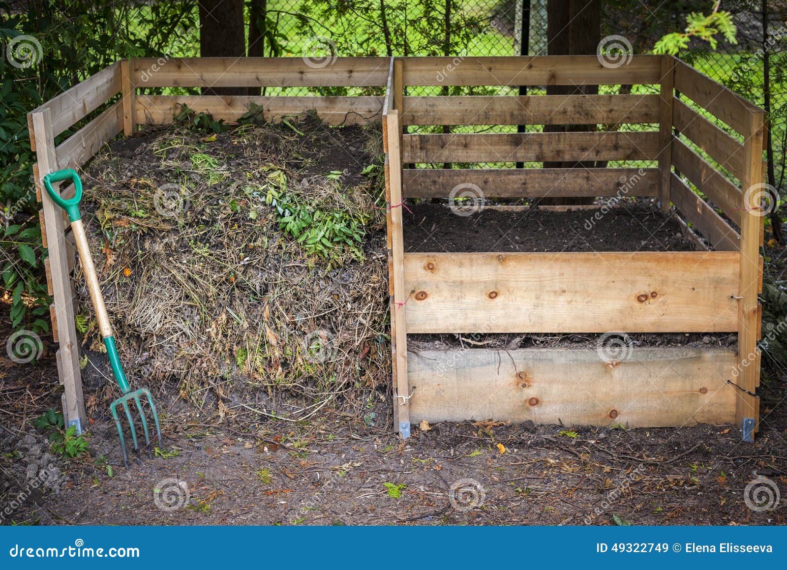 Backyard Compost Bins Stock Image Image Of Gardens Plant 49322749