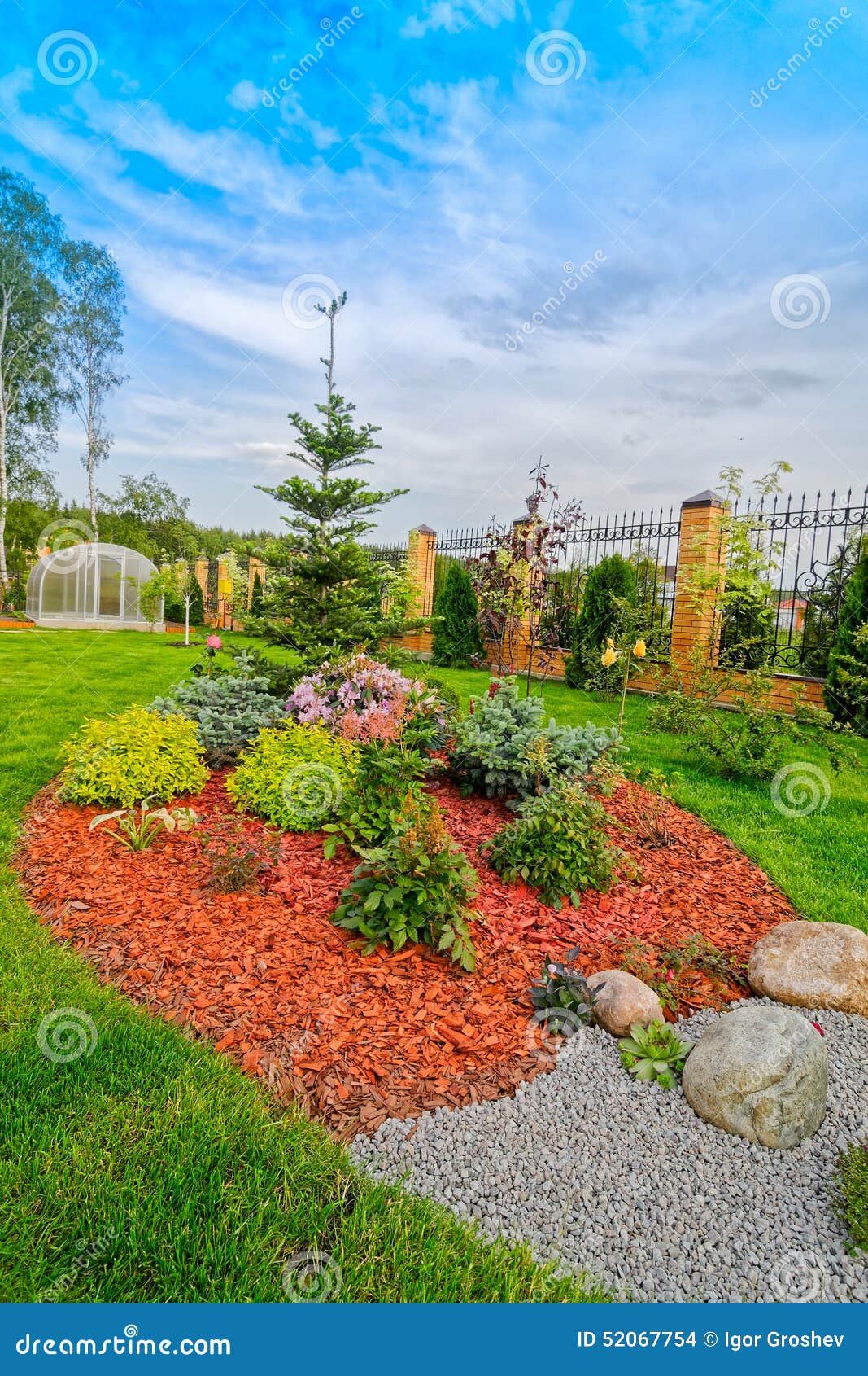 Backyard garden stock photo. Image of horticulture, ornamental - 52067754