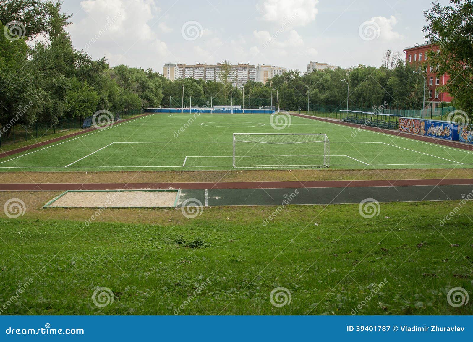 Backyard Soccer Field Moscow Russia Stock Photo Image 39401787