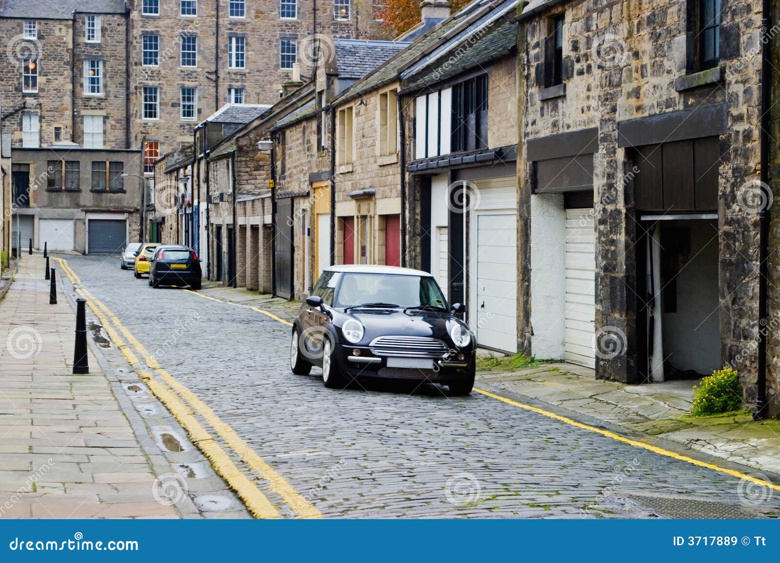 Backyard street stock image. Image of cobblestone, city 3717889
