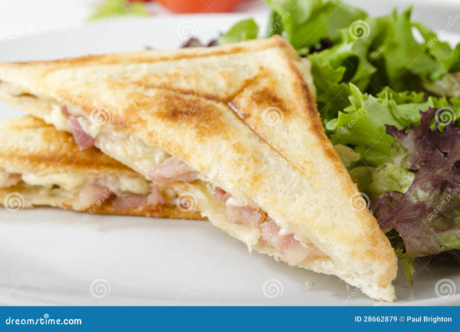 Bacon & Cheese Toastie stock image. Image of bacon 28662879