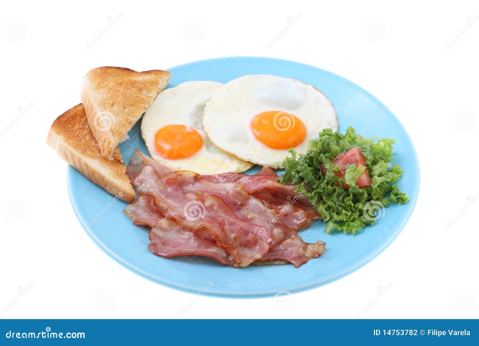 Bacon and Eggs Breakfast Isolated Stock Photo - Image of grain, bacon