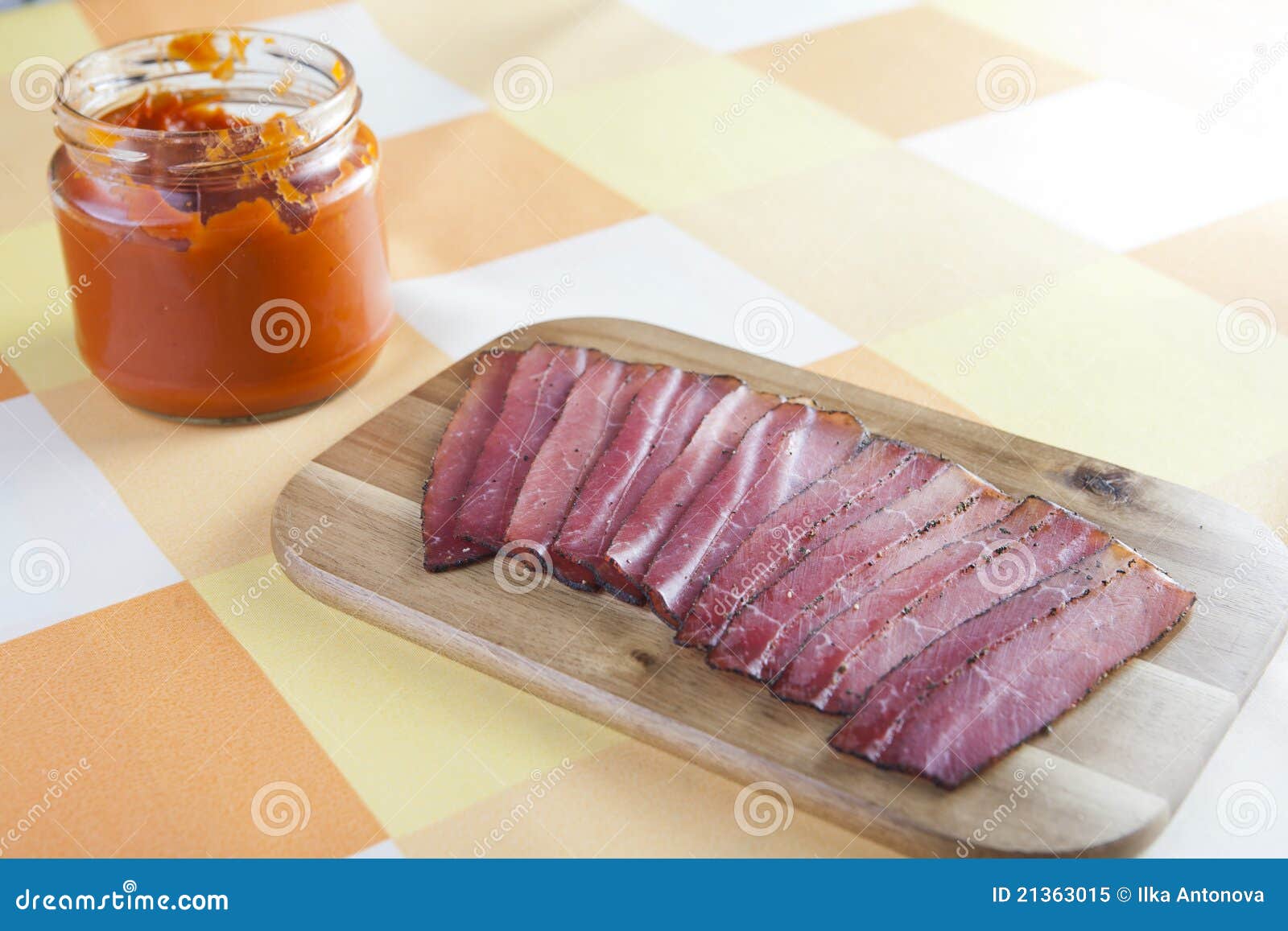Bacon and ketchup stock image. Image of bacon, appetizer 21363015