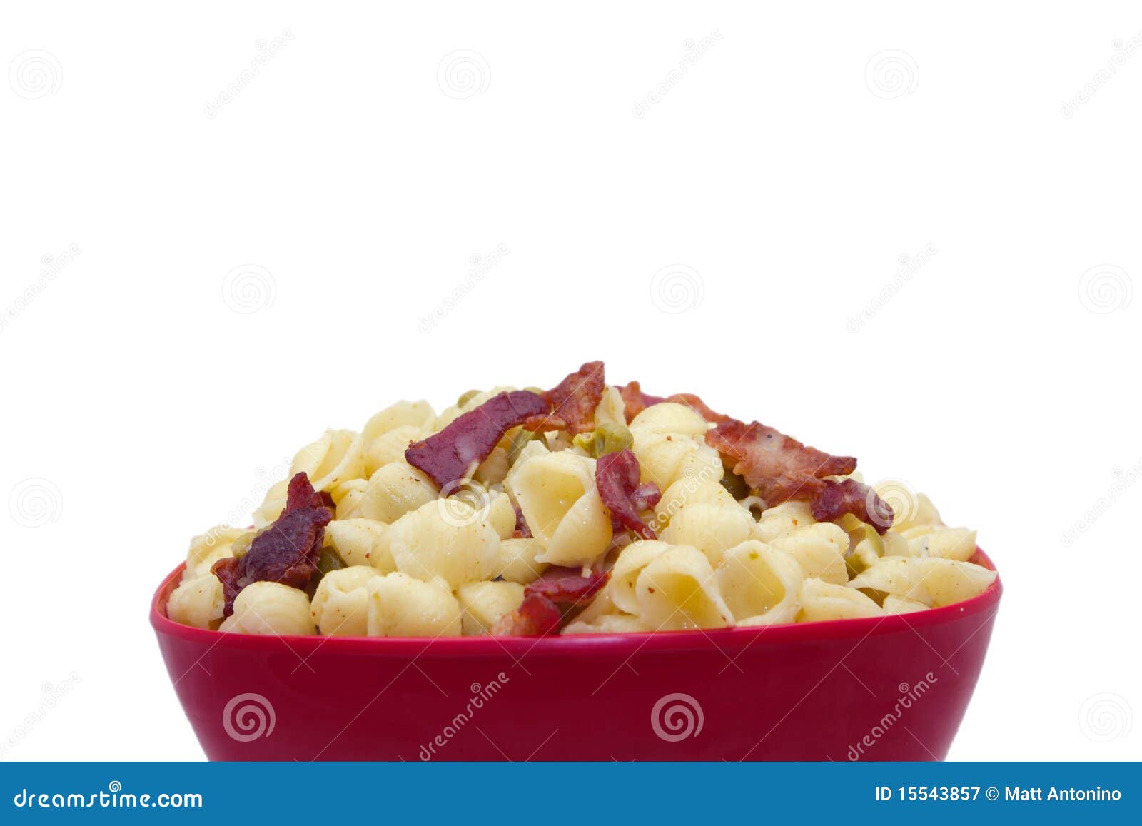 Bacon Pea Pasta with Cream Sauce Stock Image Image of dinner
