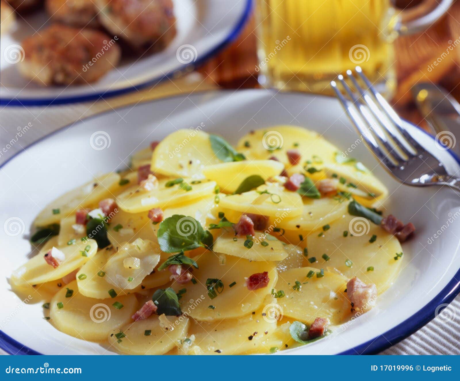 Bacon and potato stock photo. Image of morning, black 17019996