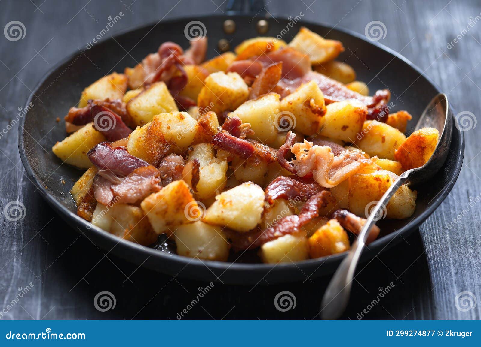 Bacon Potato Hash Breakfast Stock Image Image of rustic, potato