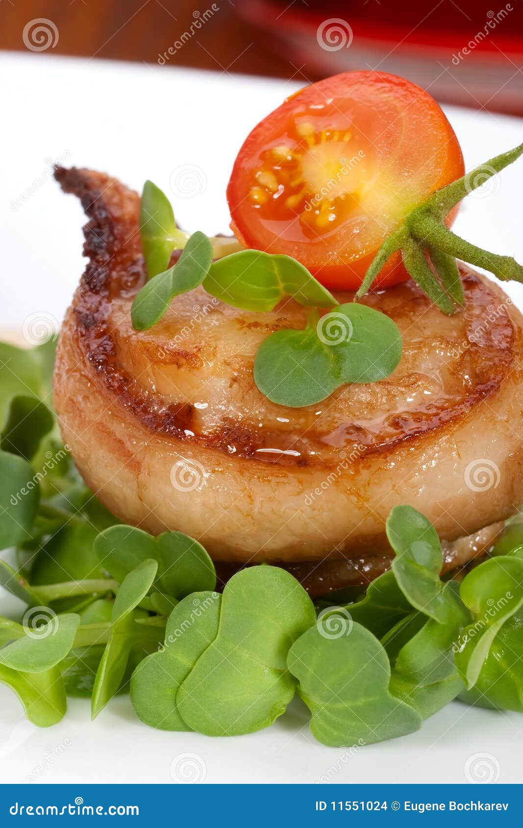 Bacon-Wrapped Ginger Soy Scallops Stock Photo - Image of cherry, pork ...