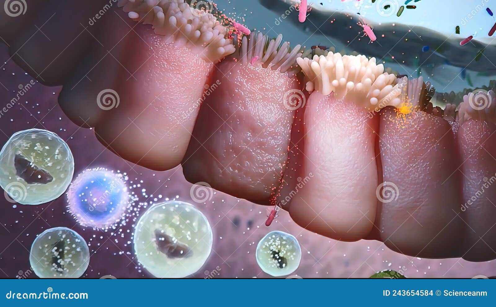 Bacteria Attack the Digestive System Stock Illustration Illustration