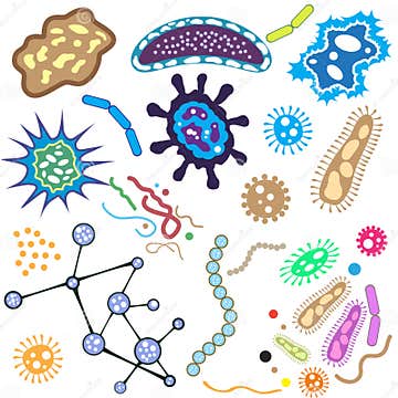 Bacteria, Microorganism and Virus Cells Isolated Stock Vector ...