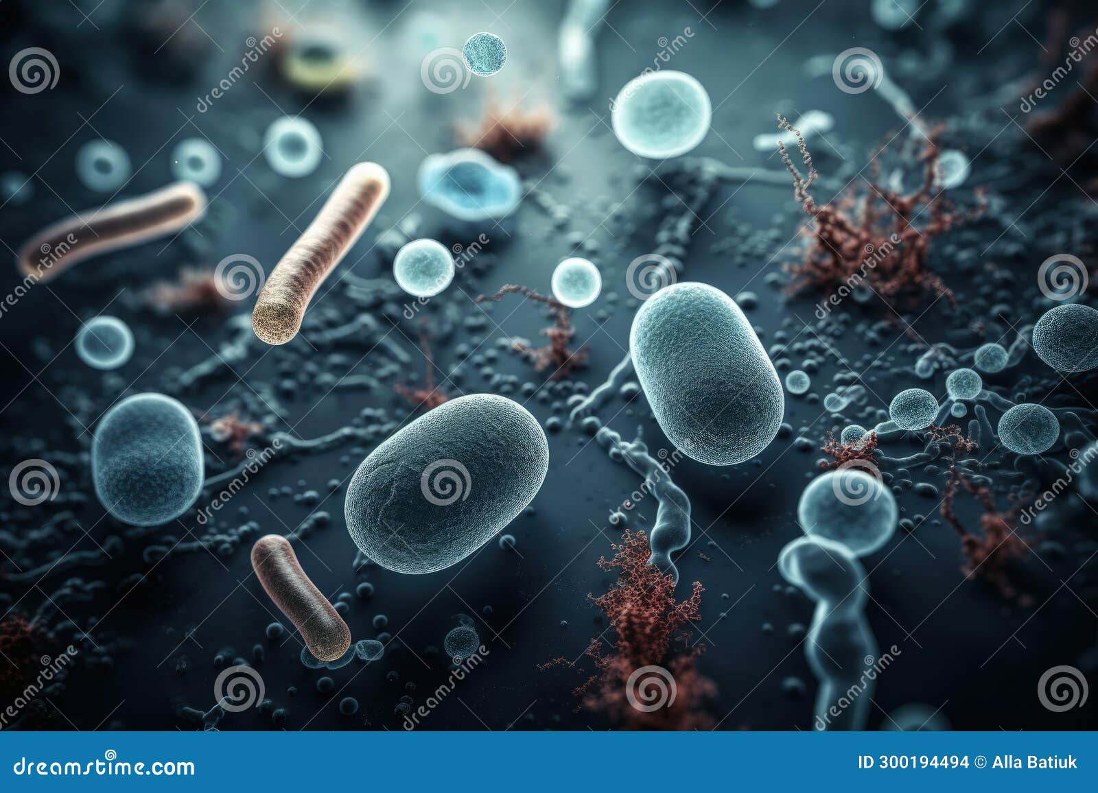 Bacteria, Microscopic Unicellular Organisms, Under