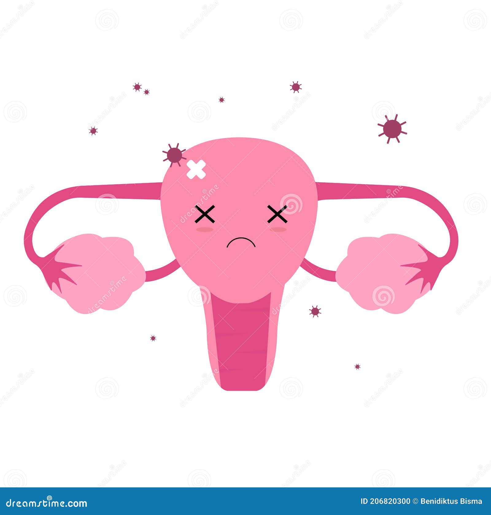 Bacterial Infection of the Female Organs Stock Vector - Illustration of ...