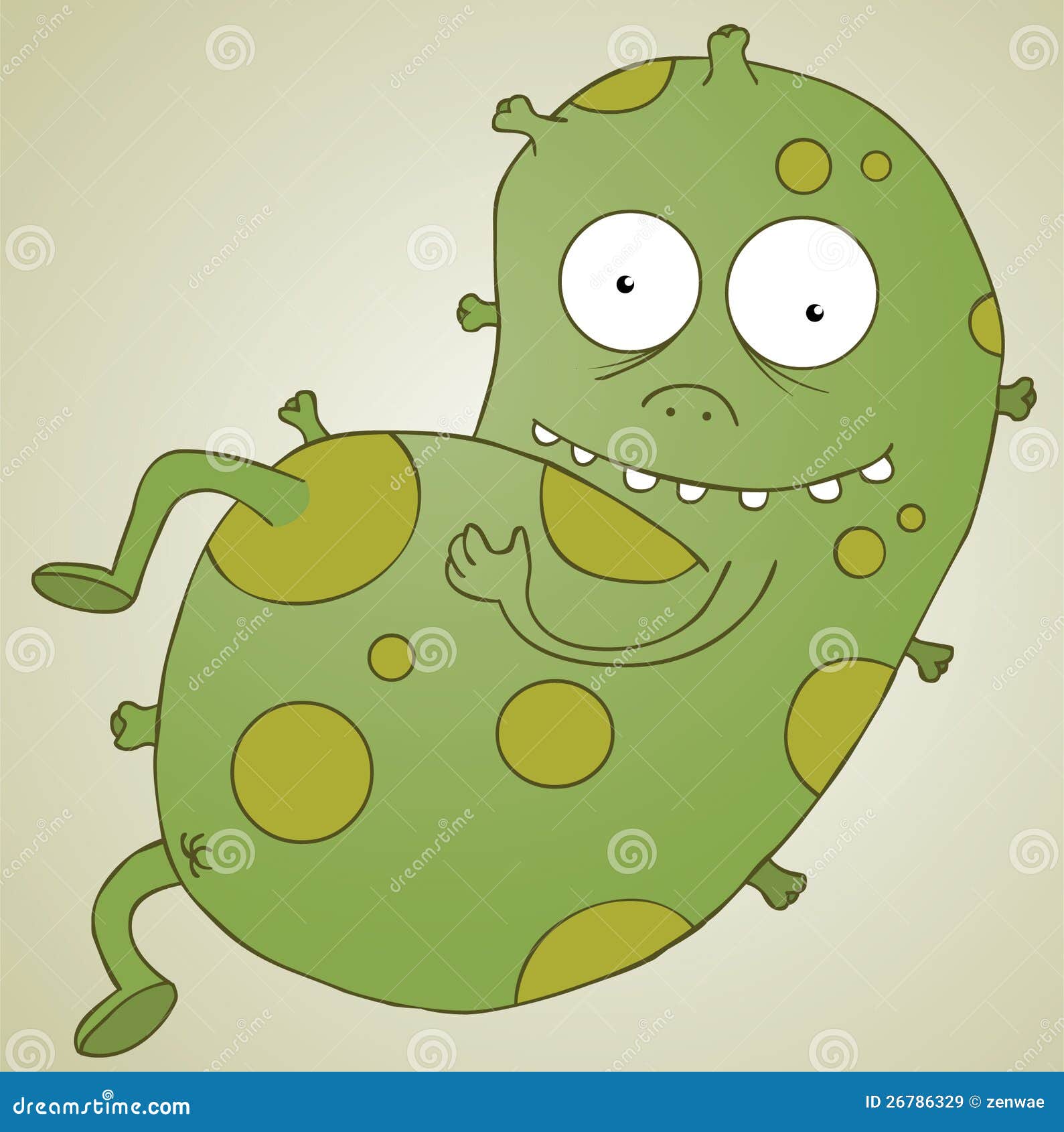 Bacterias lindas. Represente las bacterias verdes sonrientes disponibles en fichero del EPS 8