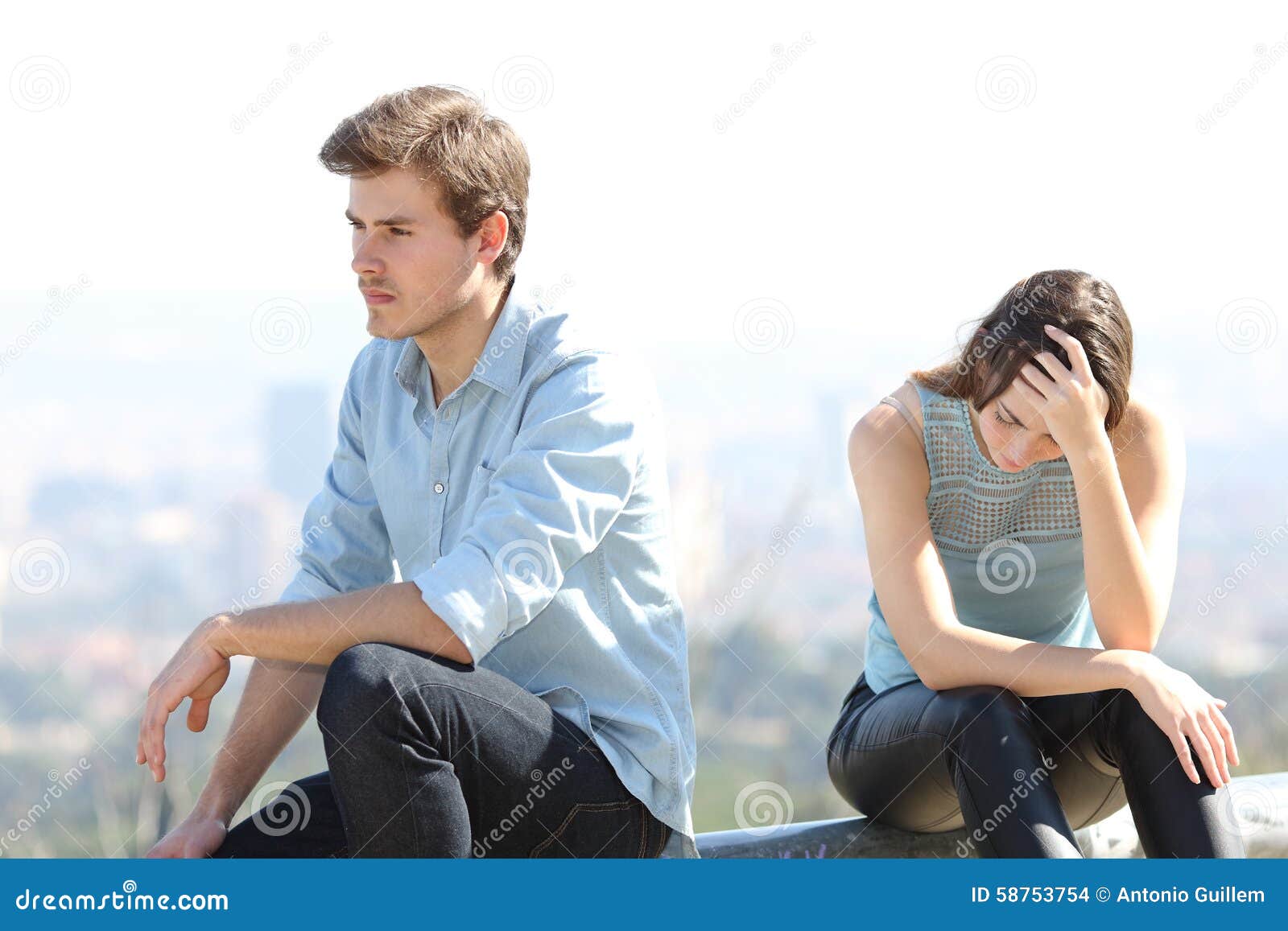 Bad Boy Arguing with His Couple Breakup Concept Stock Photo ...