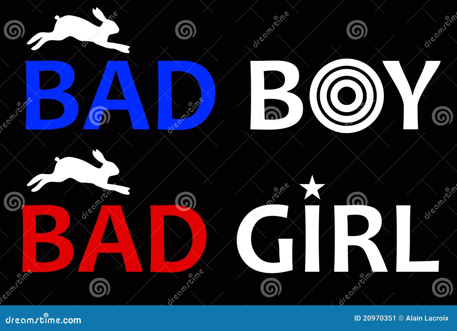 Bad Boy And Bad Girl Stock Illustration. Illustration Of Branding - 20970351