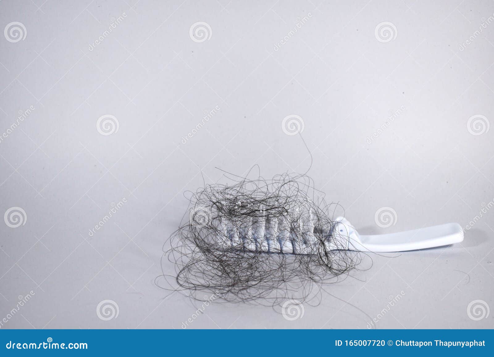 Bad Combing Causes Hair Damage Hair Loss Problems are Many Stock Photo