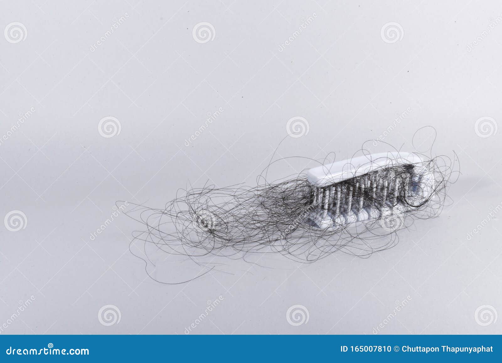 Bad Combing Causes Hair Damage Hair Loss Problems are Many Stock Photo