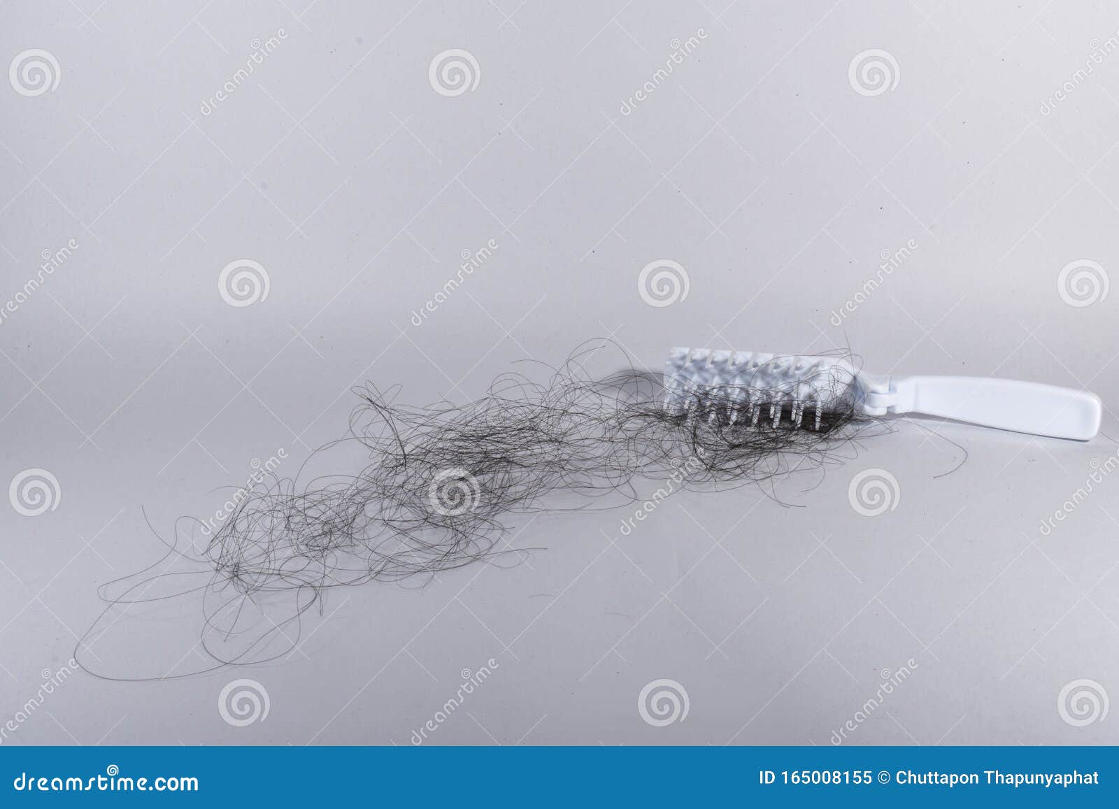 Bad Combing Causes Hair Damage Hair Loss Problems are Many Stock Image