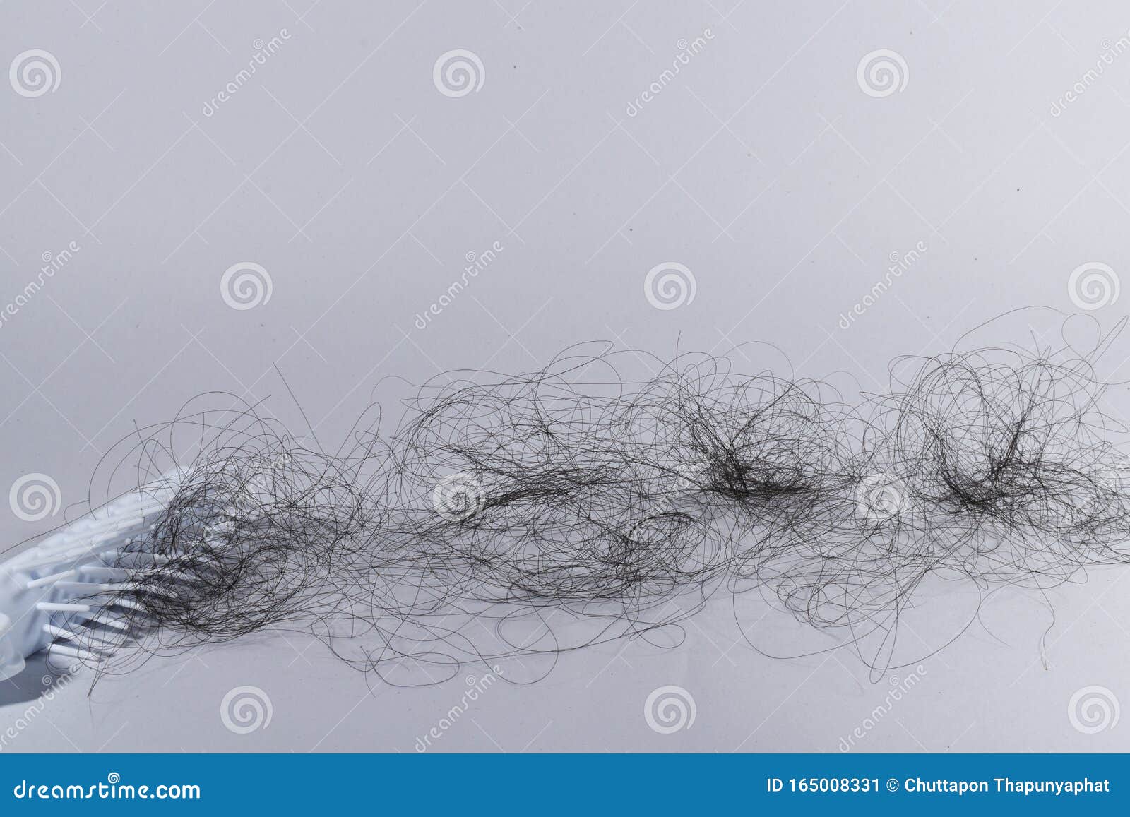 Bad Combing Causes Hair Damage Hair Loss Problems are Many Stock Image