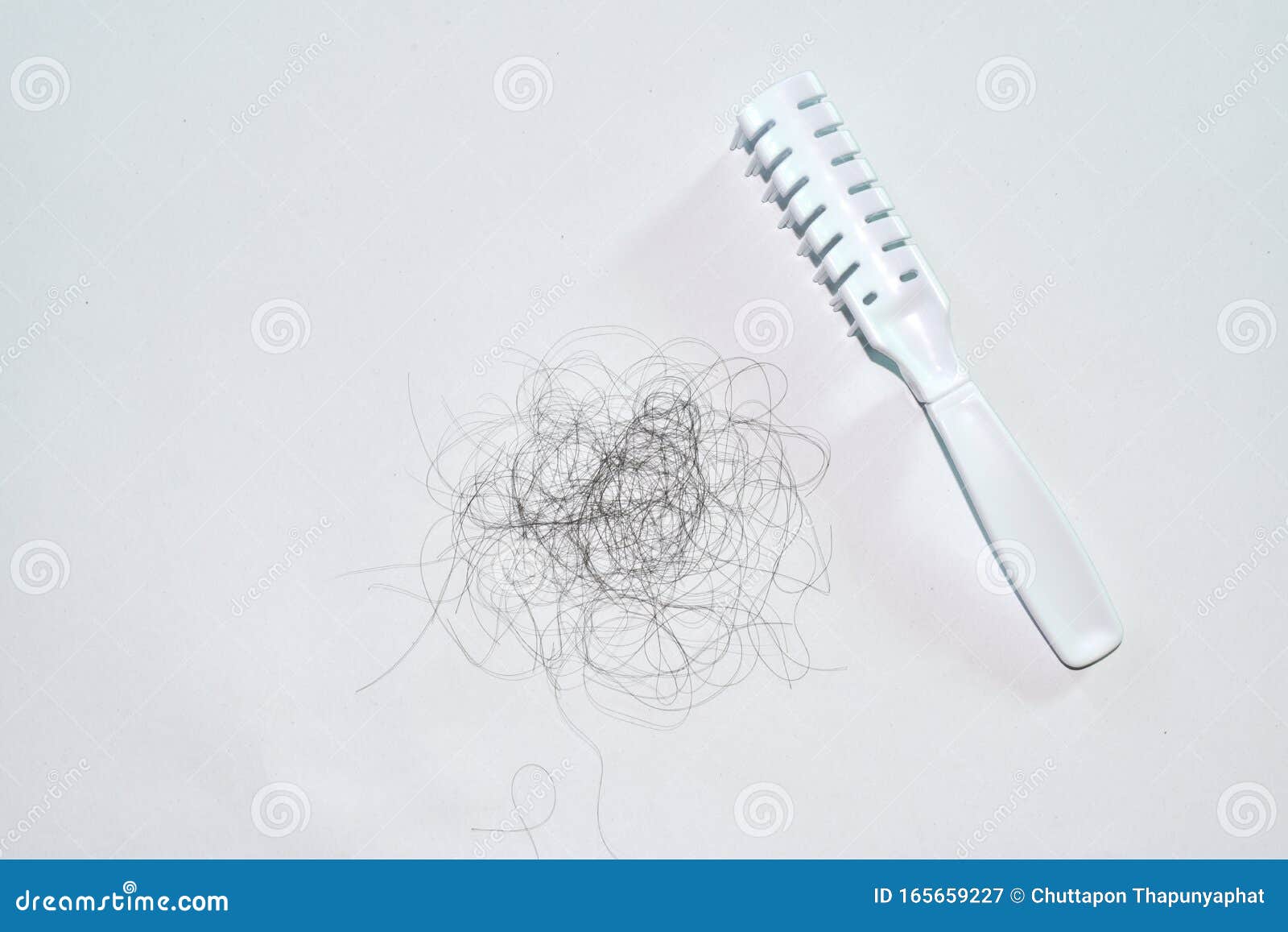 Bad Combing Causes Hair Damage Hair Loss Problems Are Many Stock Image