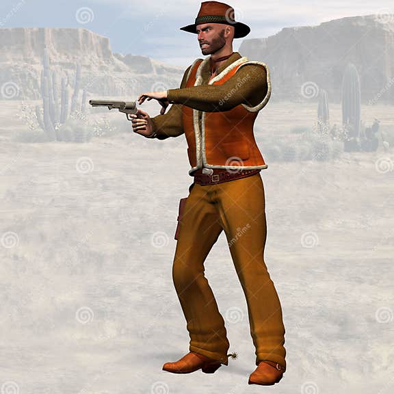 Bad Cowboy stock illustration. Illustration of herdsman 4219339