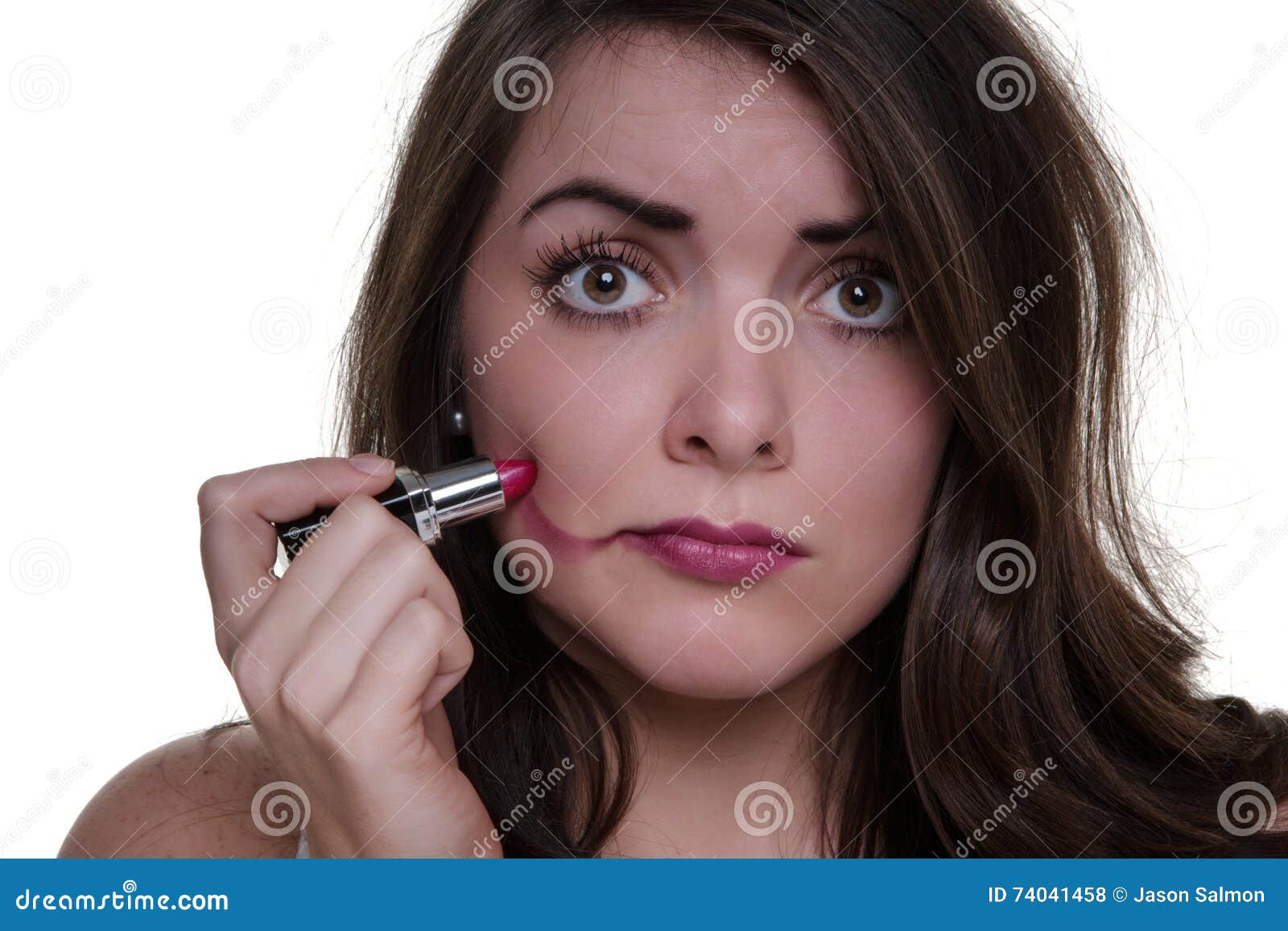 Bad make up day stock photo. Image of beauty, background - 74041458