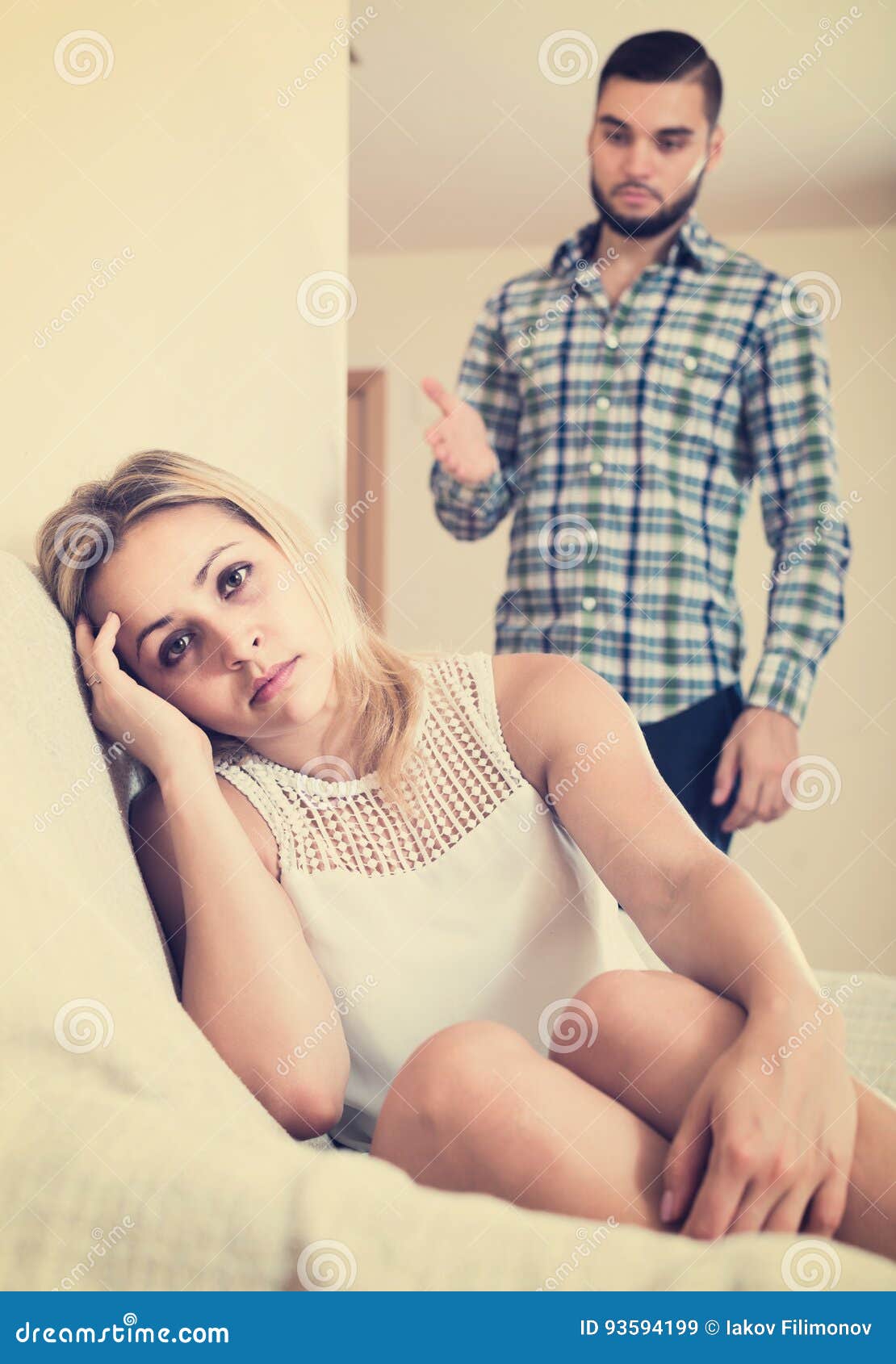 Bad Quarrel Between Boyfriend And Girlfriend Stock Image Image
