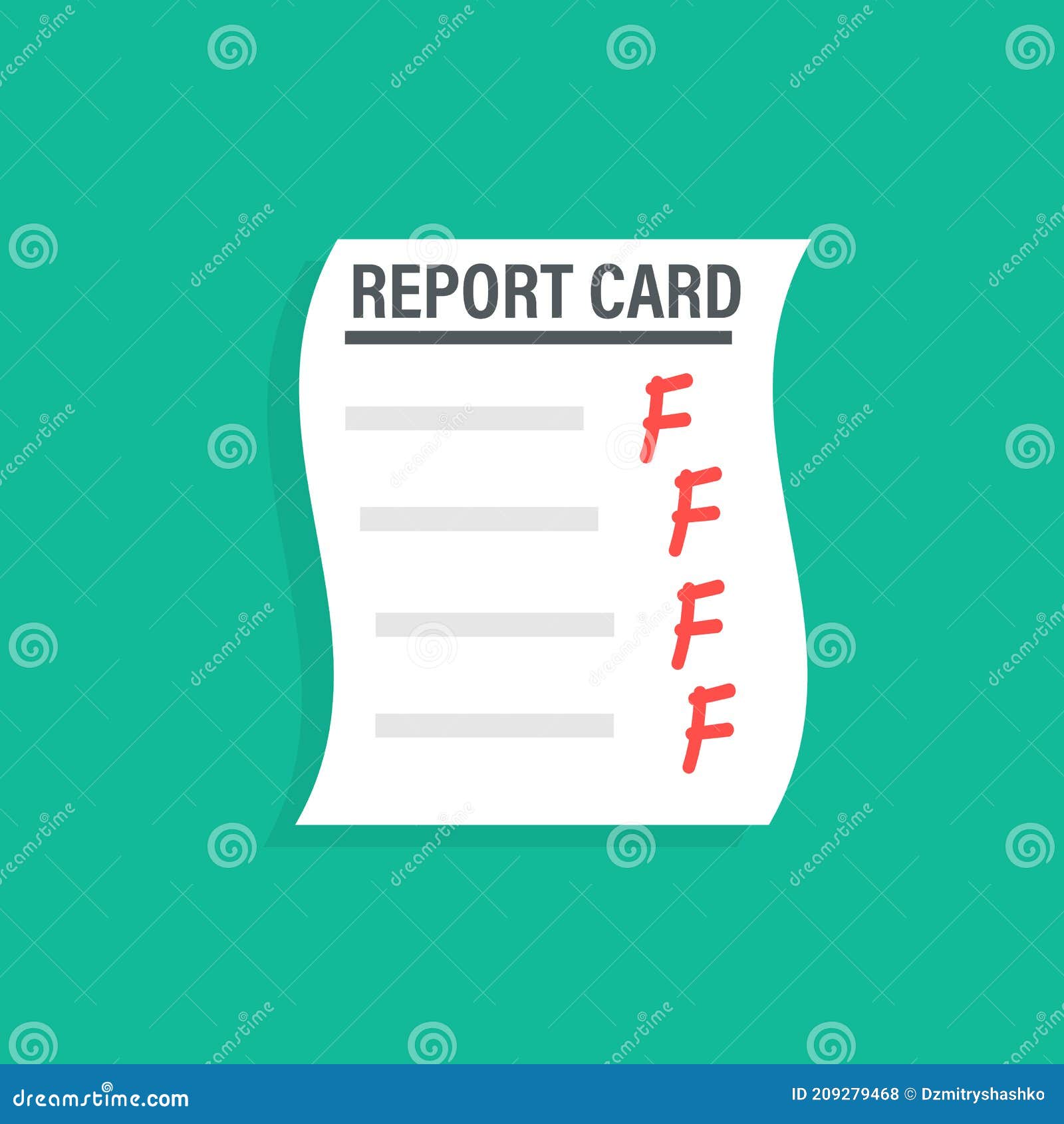 free clipart of bad report card