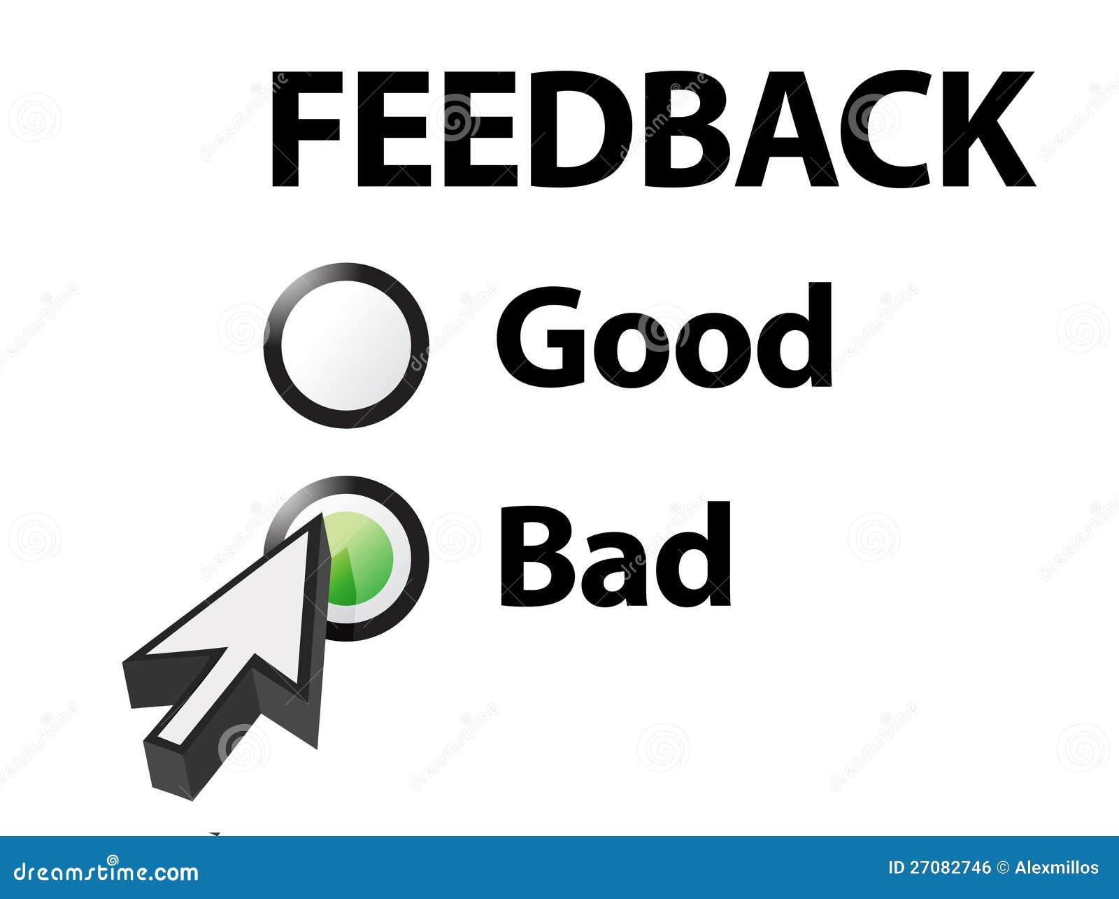 Bad Selected on a Feedback Question Stock Illustration Illustration of comments, picking 27082746