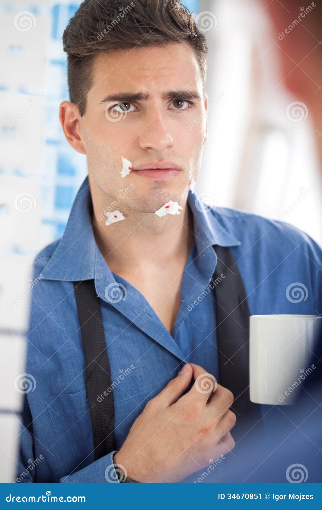 Bad shaving stock image. Image of complexion, masculinity 34670851