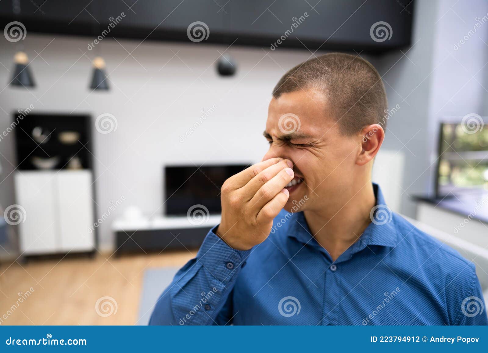Bad Smell or Odor from Air Conditioner Stock Photo Image of house