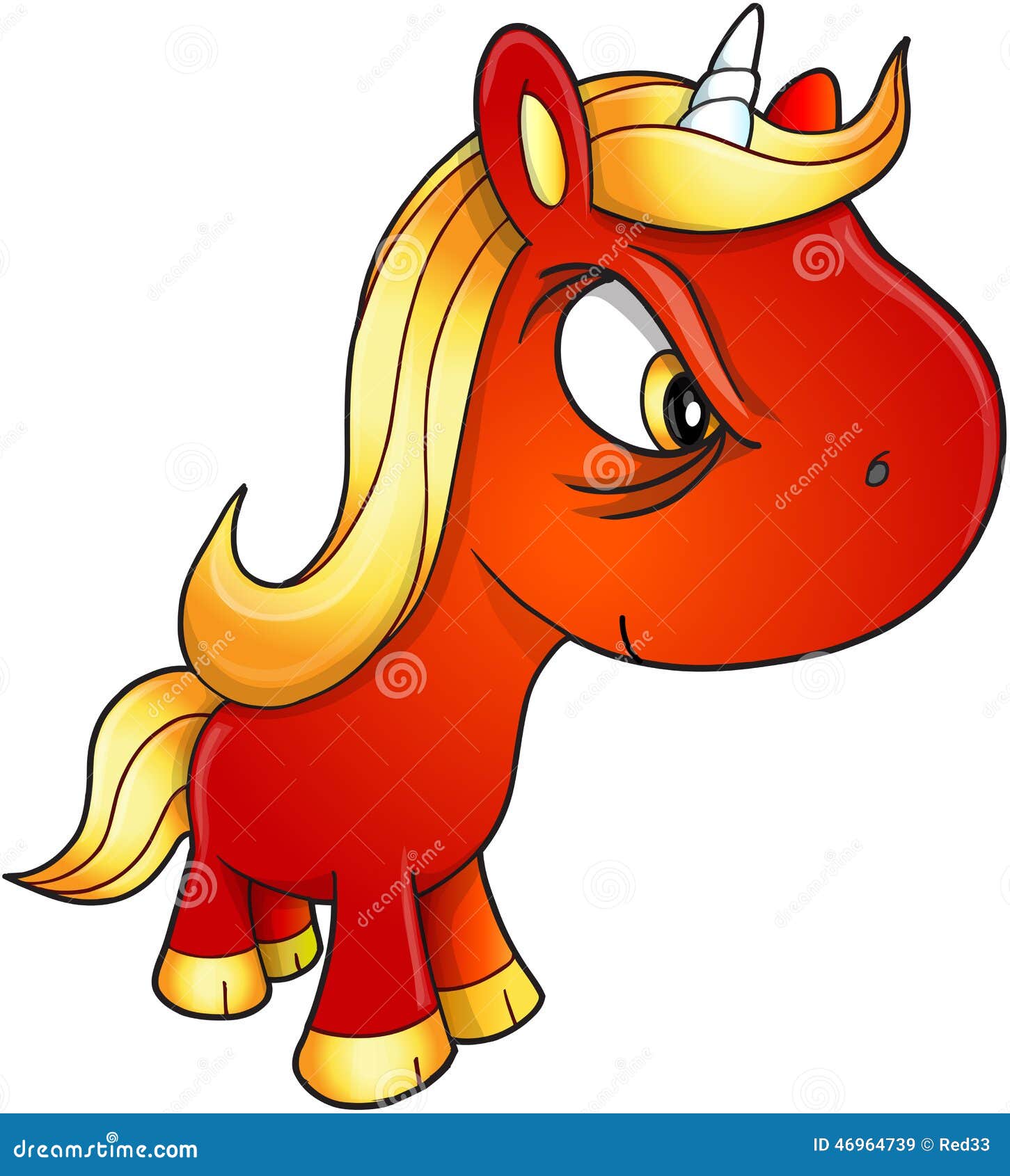 Bad Unicorn Vector Stock Illustration - Image: 46964739