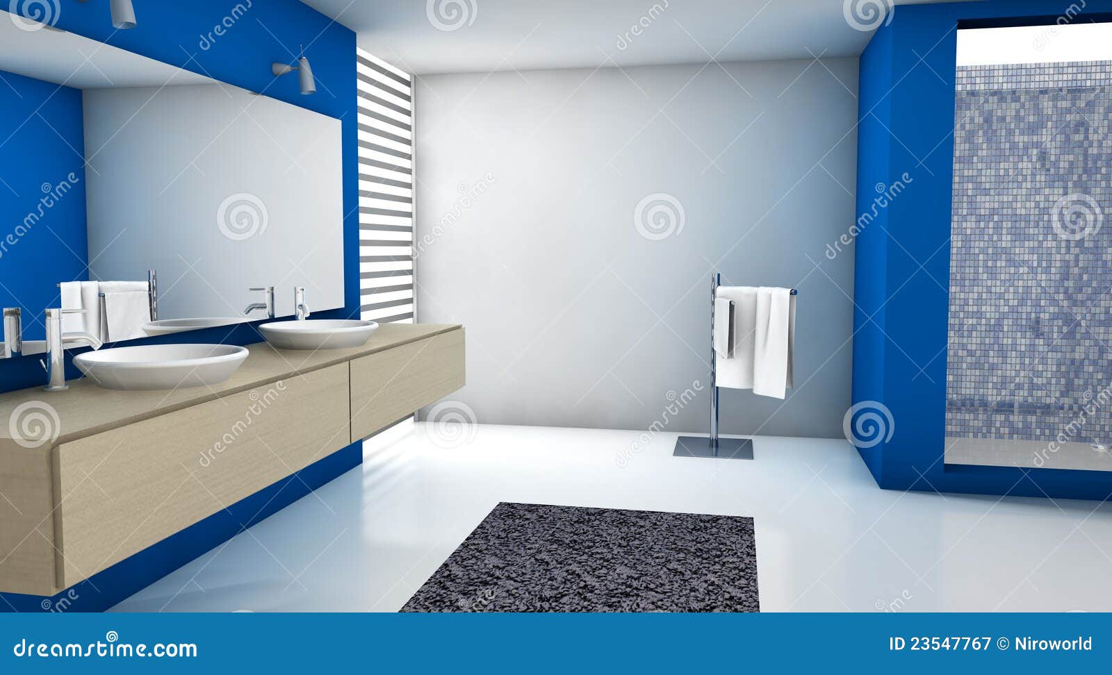 Badezimmer-Blau stockbild. Bild von haupt, vorrichtung - 23547767