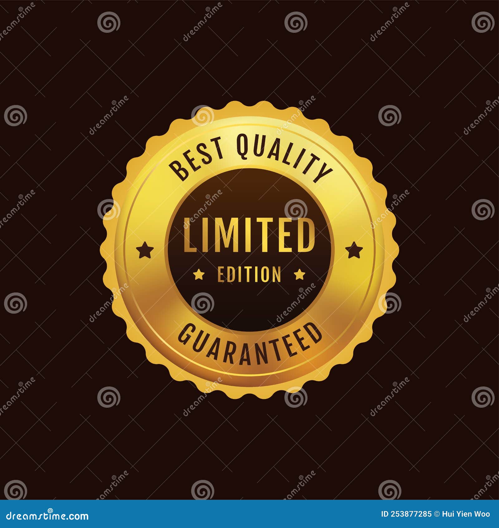 Luxury Gold Best Quality Guaranteed and Limited Edition Sign Seal Label