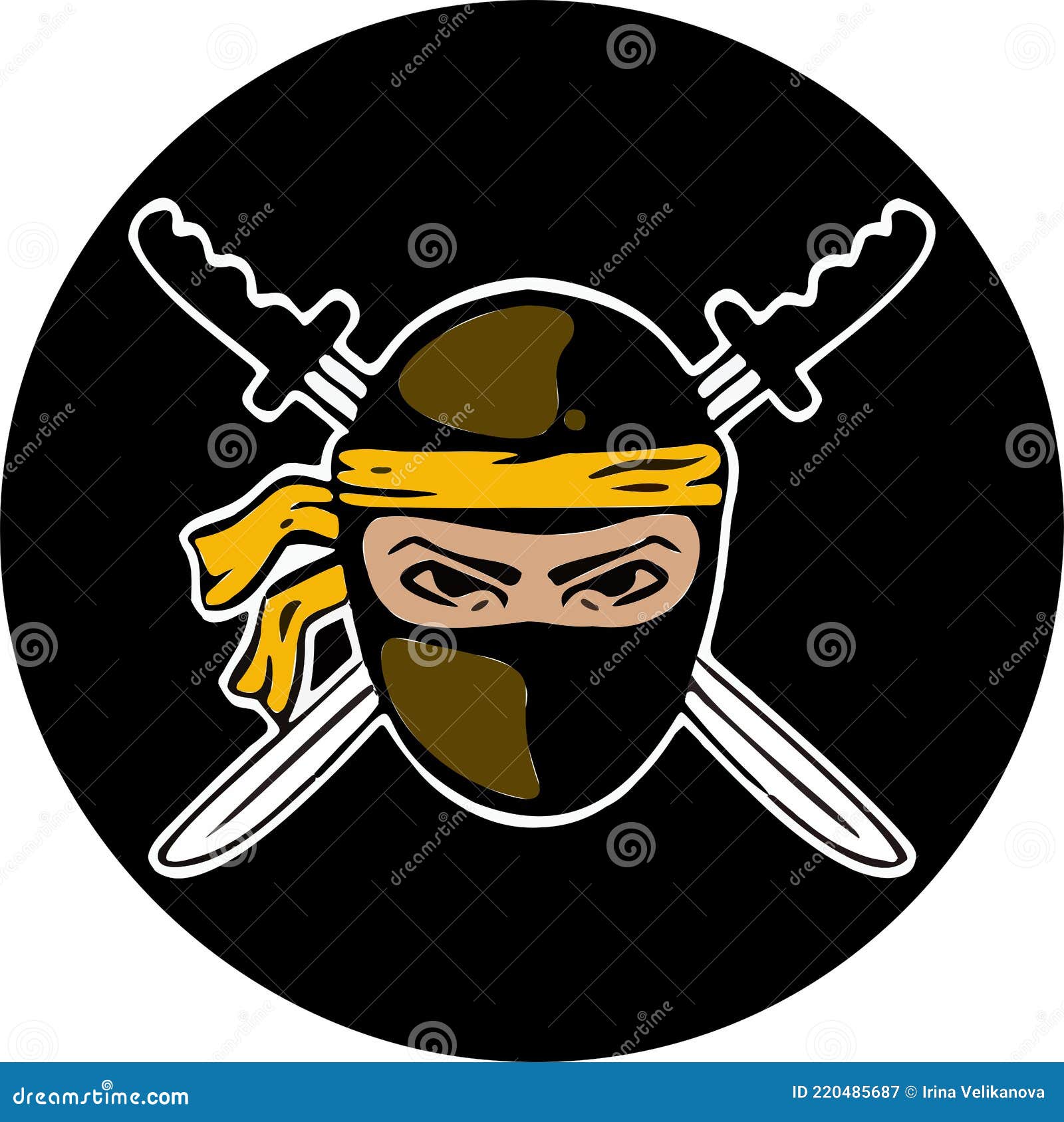 Premium Vector  Cartoon ninja assassin with sword vector illustration