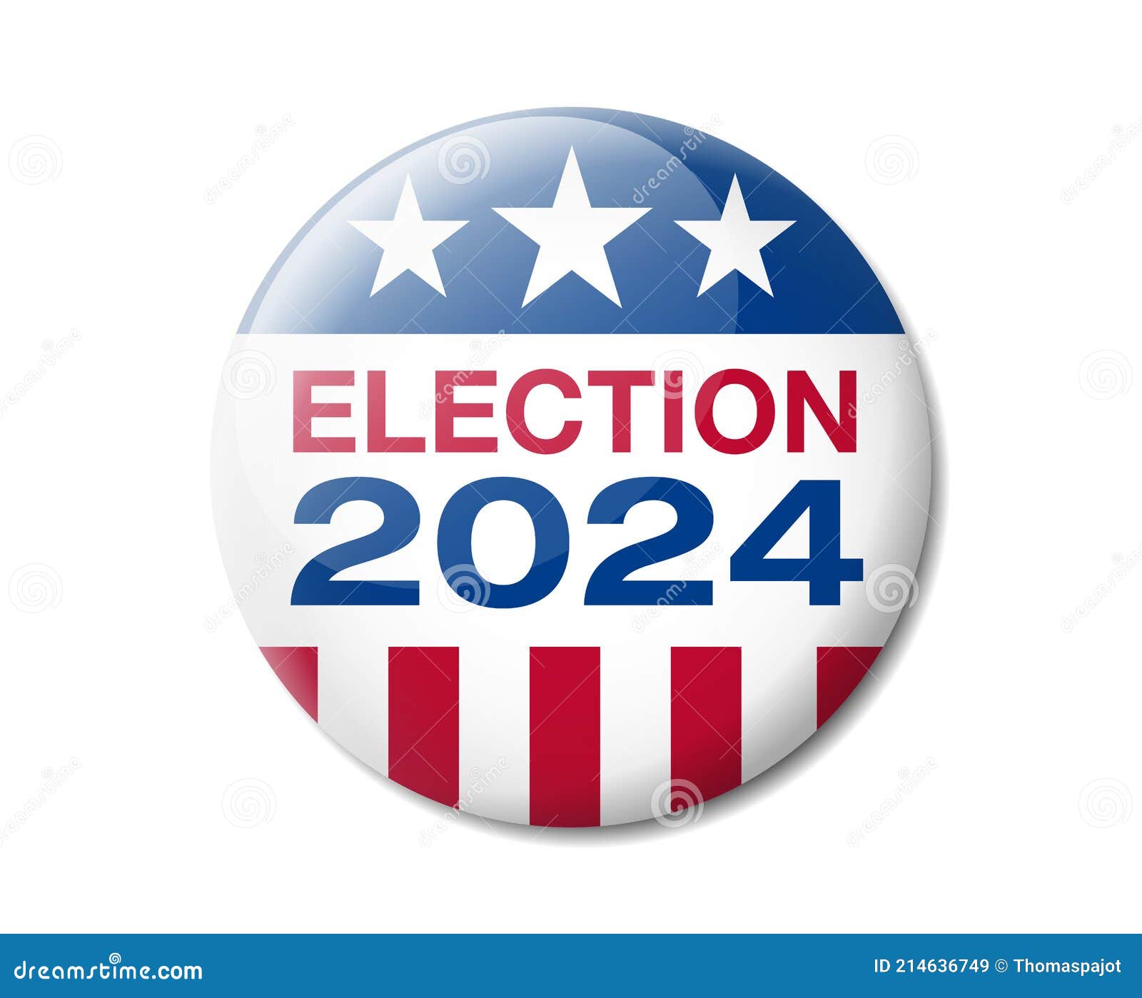 Badge USA Election 2024 stock vector. Illustration of concept 214636749