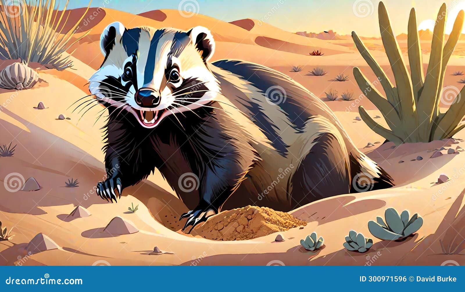 badger omnivore mustelidae watching comedy character