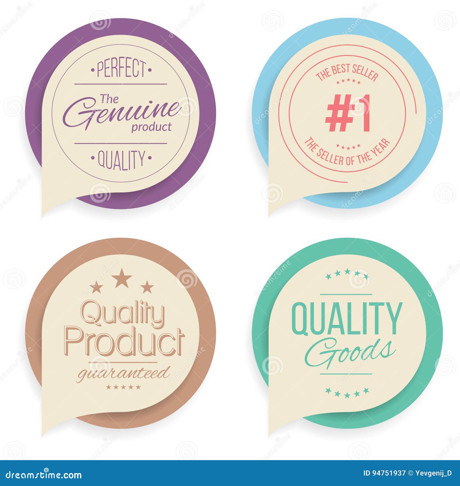 Badges and Labels Collection. Quality, Assurance Marks Stock Vector