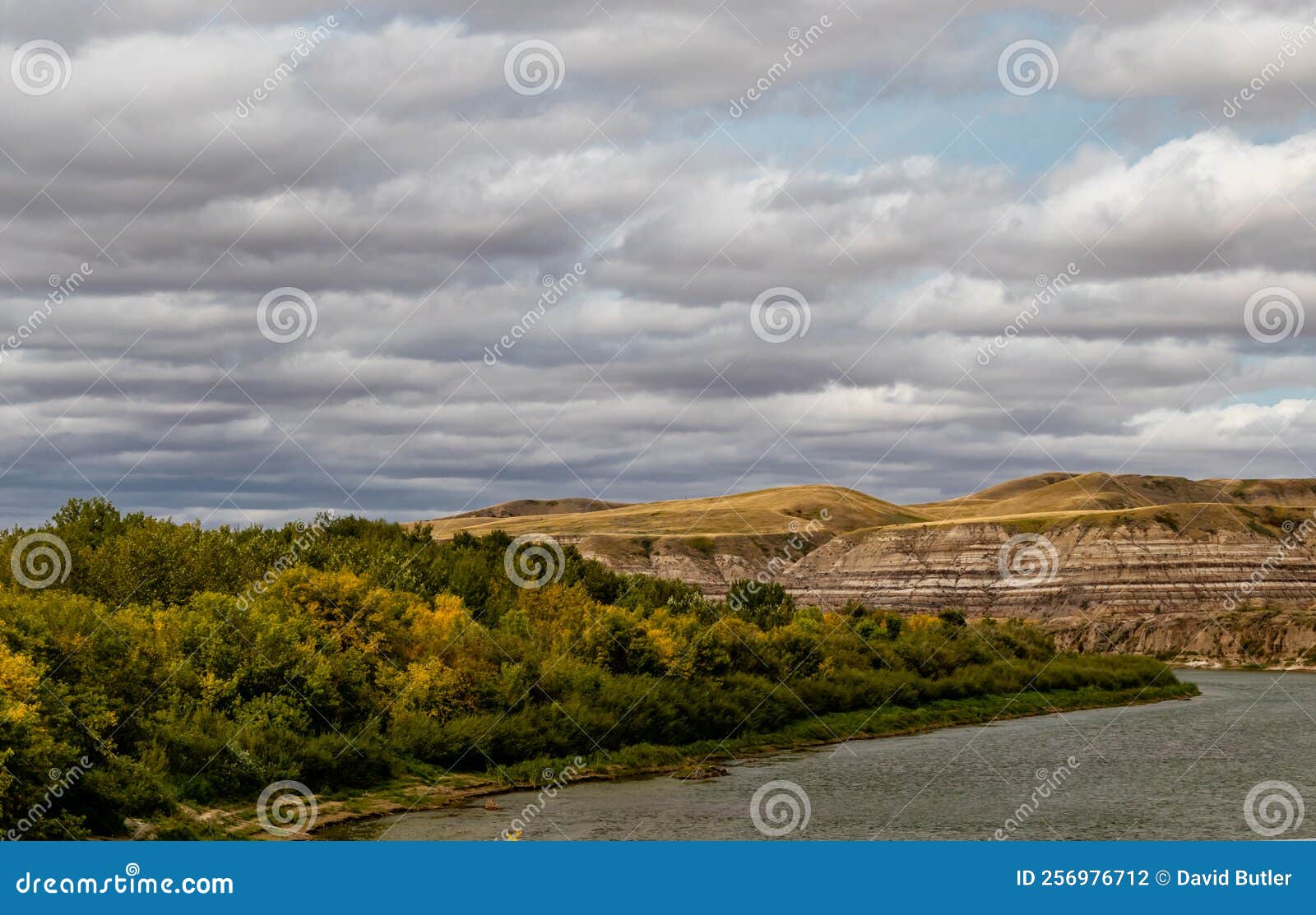Badlands Along the Red Deer River. Rosedale, Alberta, Canada Stock