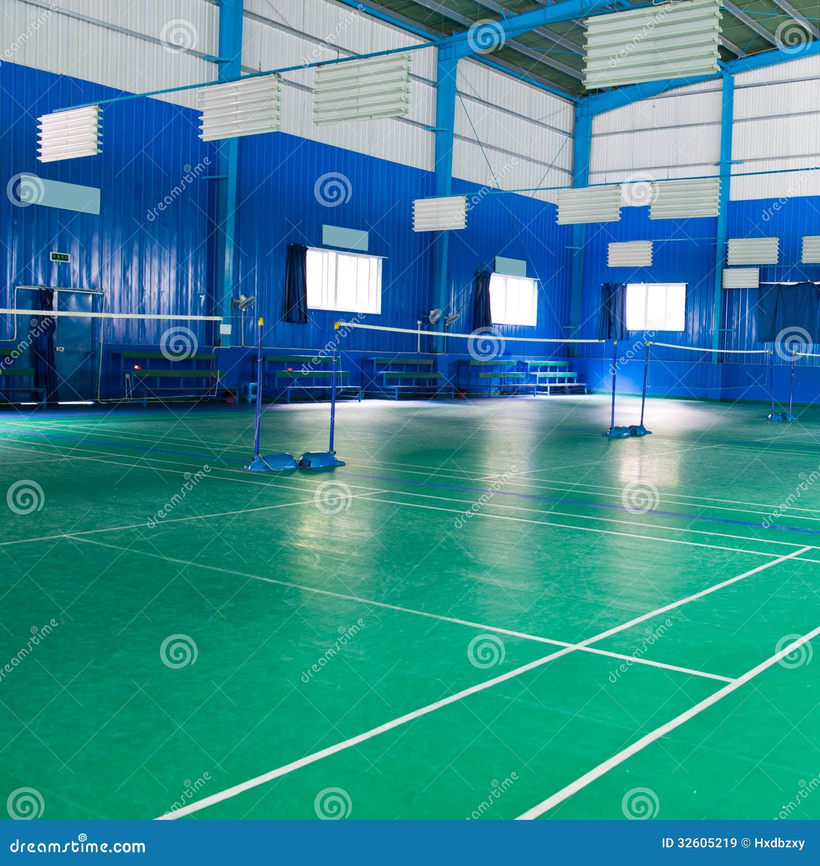 Badminton courts stock image. Image of color, field, entertainment