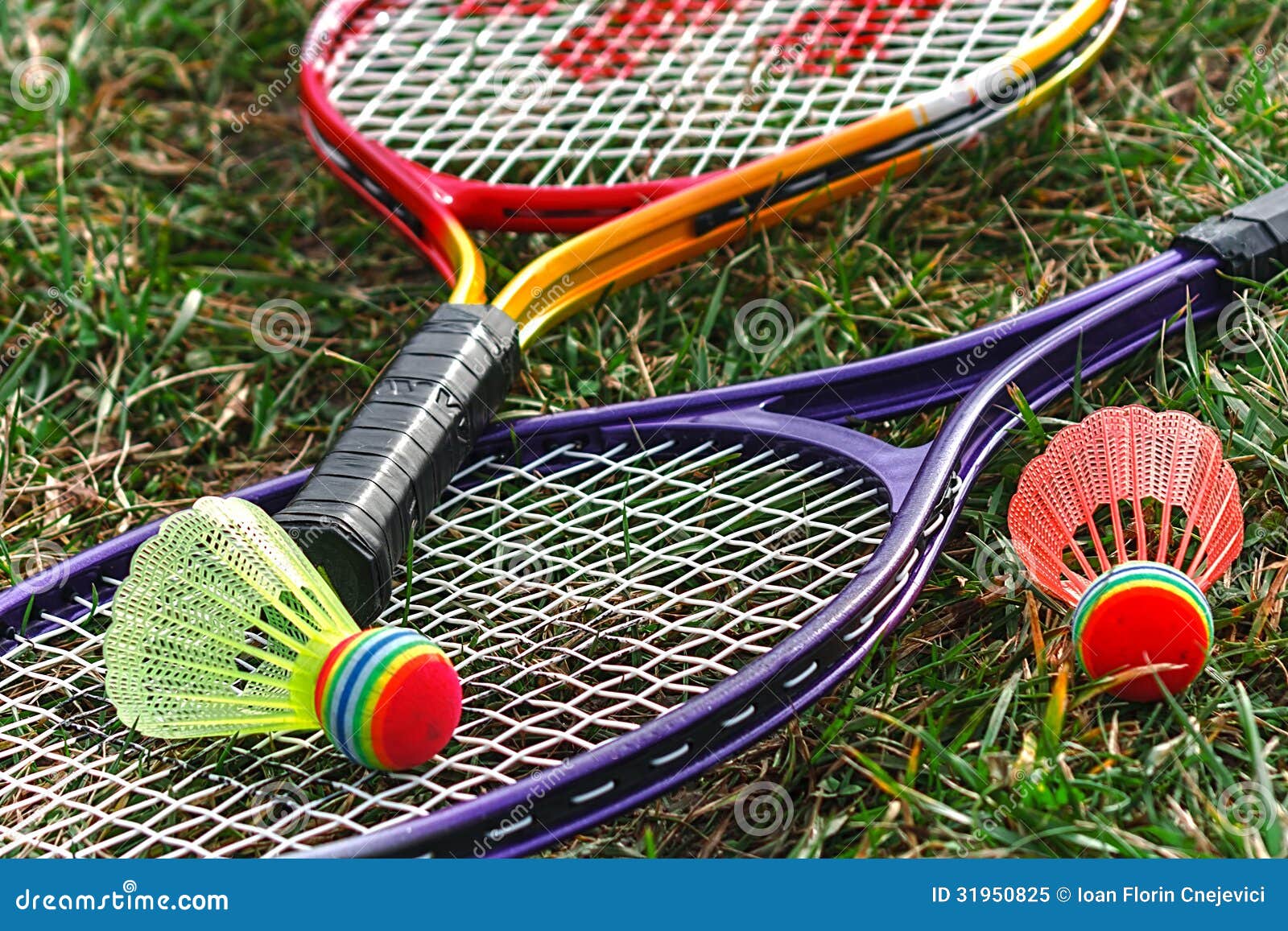 Badminton Racket And Shuttlecock Stock Photo By