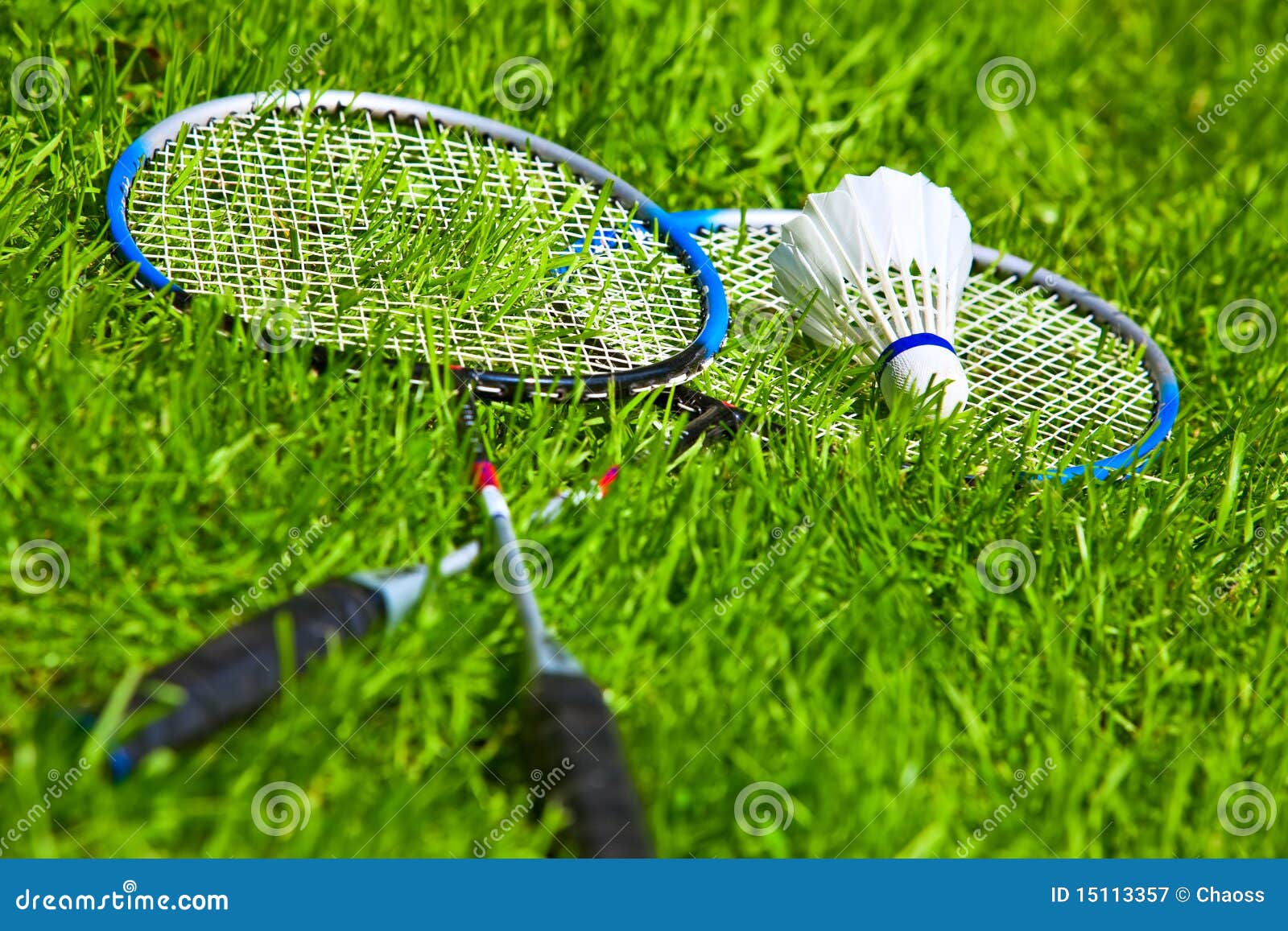 Badminton rackets stock image. Image of grass, vibrant 15113357