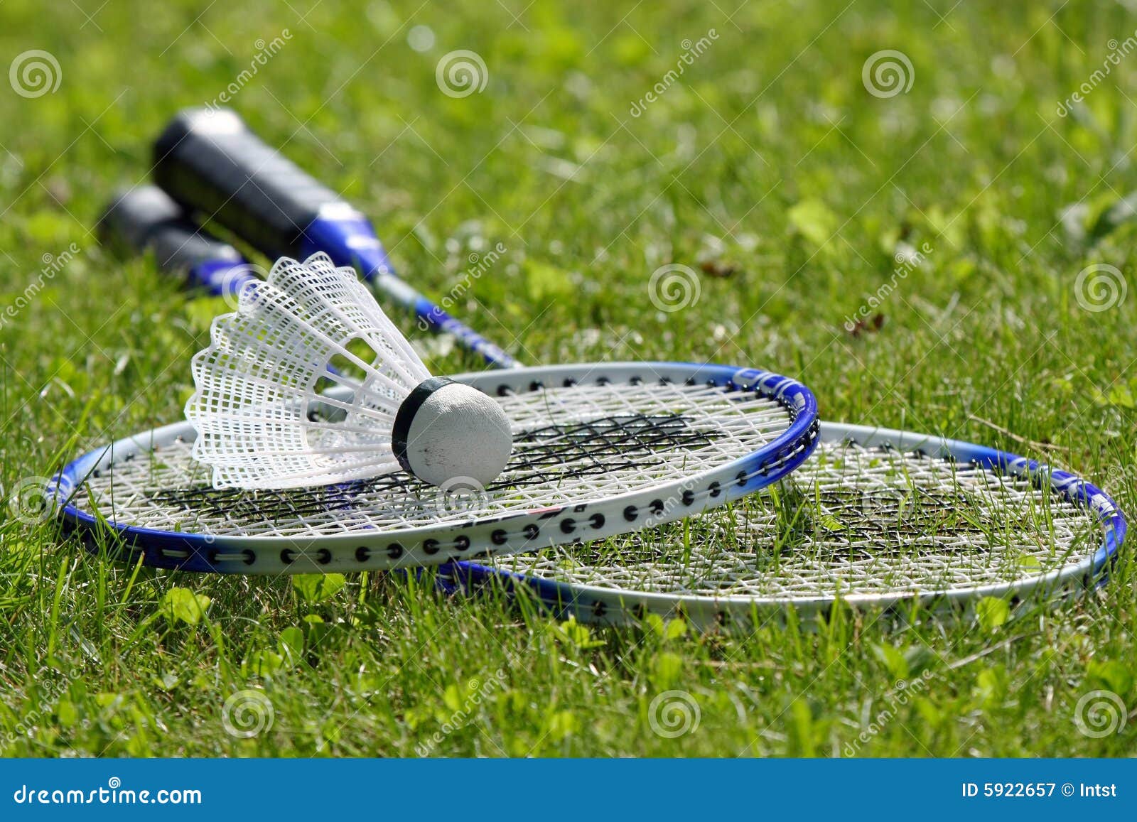 Badminton set on grass stock image. Image of active, professional 5922657