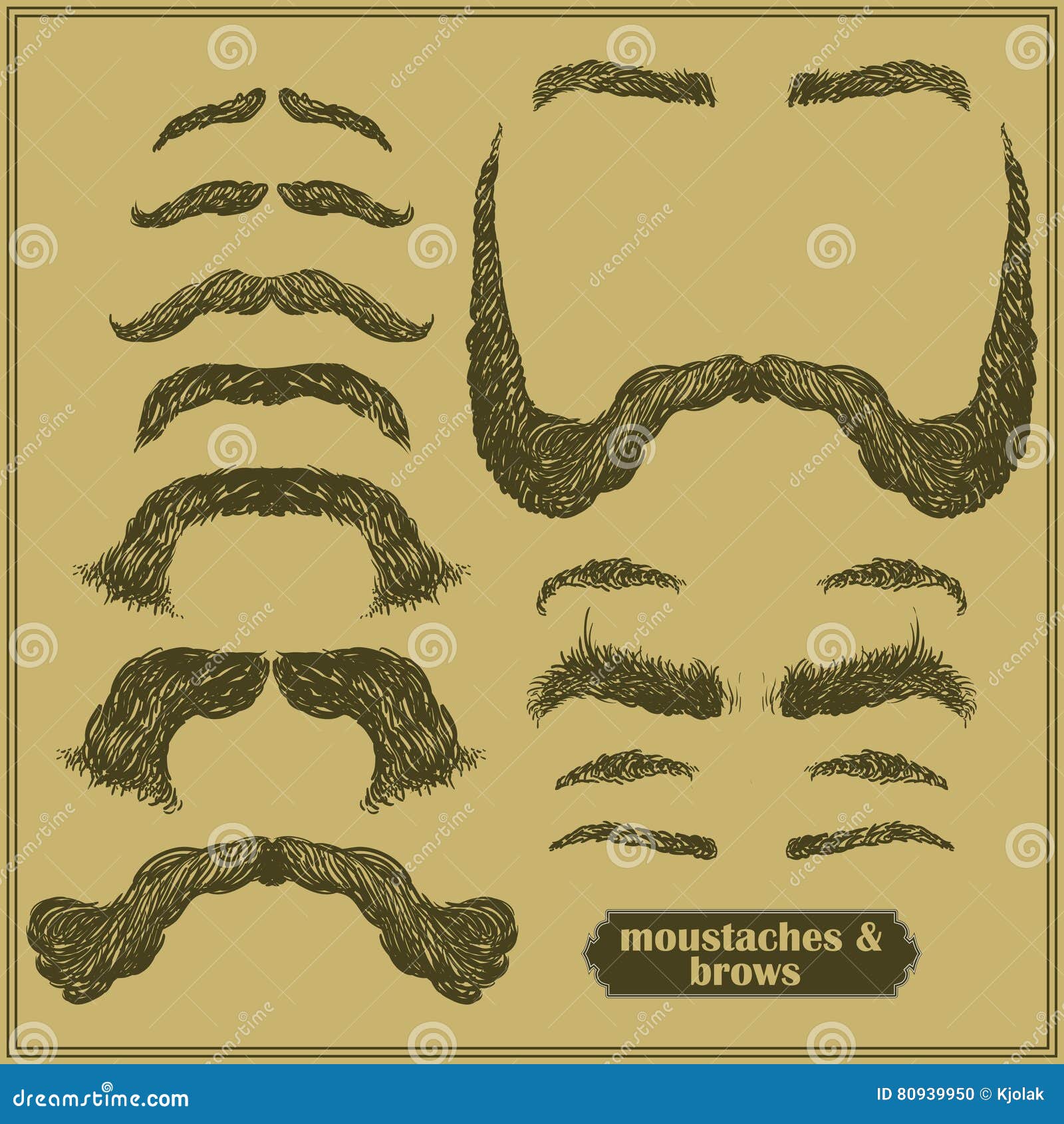 Baffi E Sopracciglia Finte Da Anziano - 4 Set Per Costumi E Cosplay | Grigio, Con Adesivo