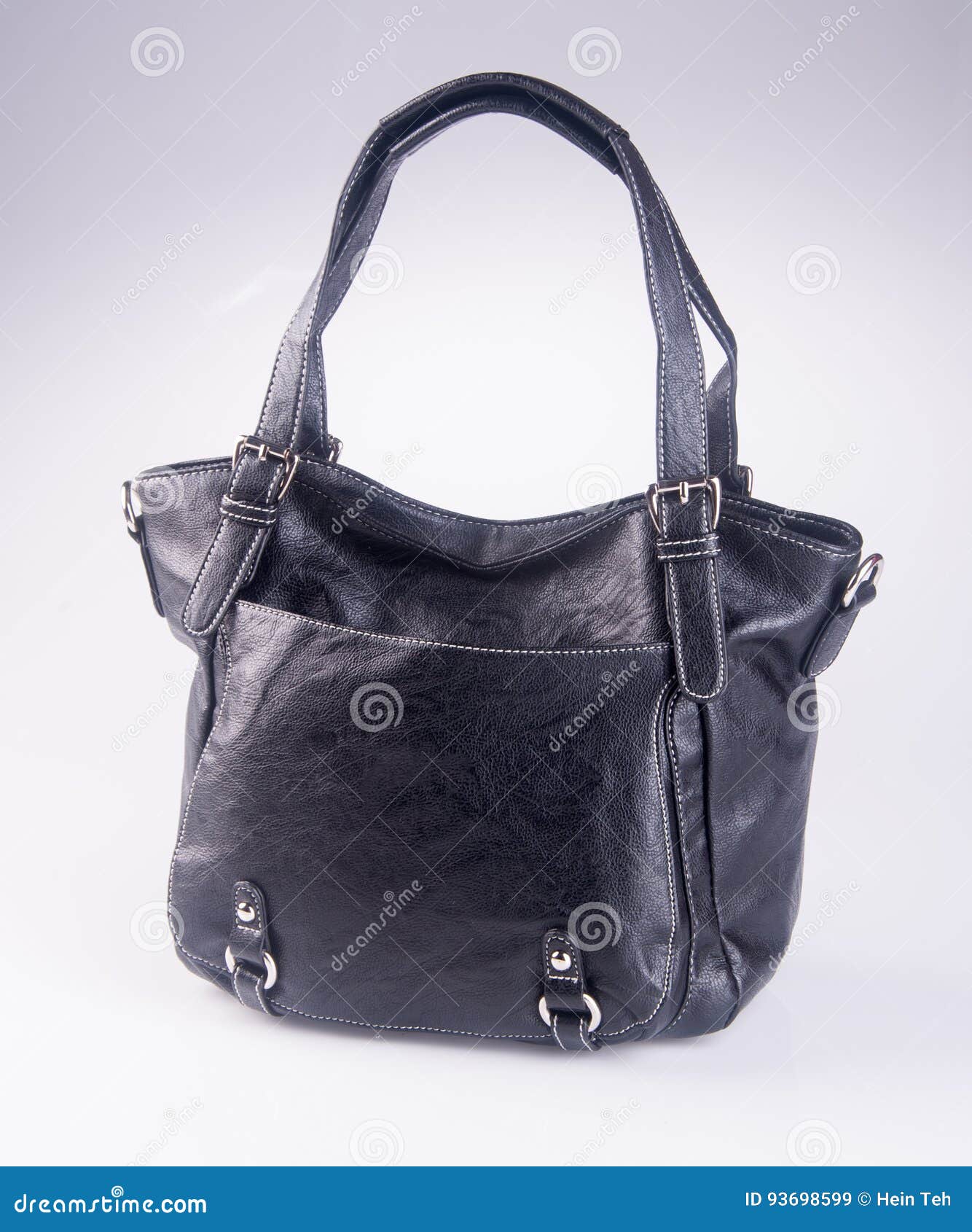Bag. Black Colour Fashion Woman Bag on a Background. Stock Image ...