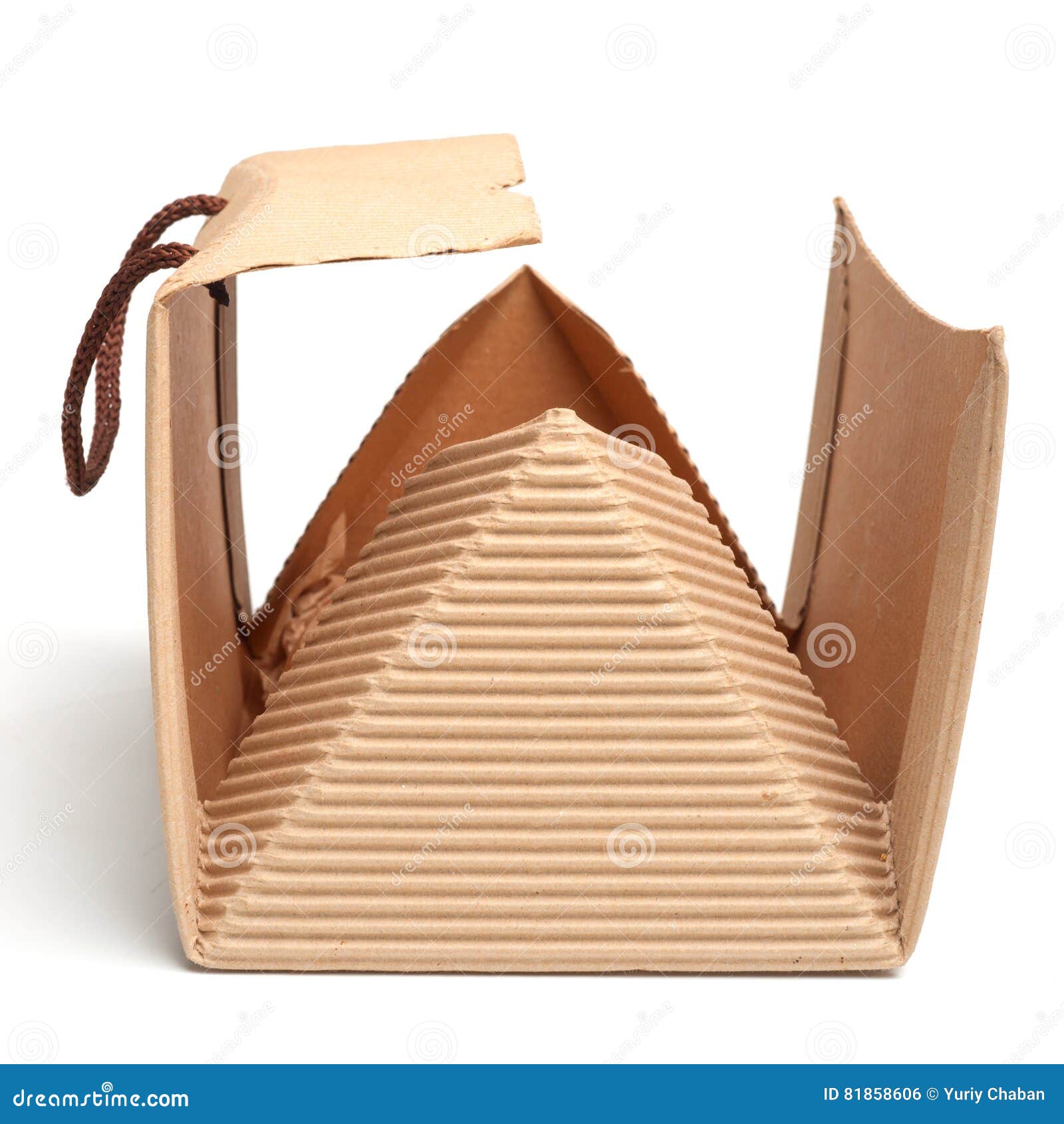 Bag Box Made of Corrugated Cardboard Stock Photo Image of cardboard