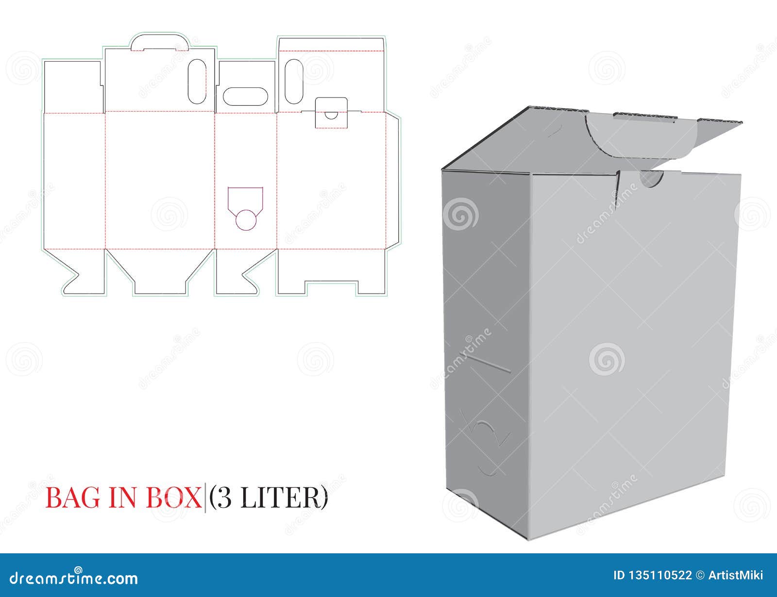 Bag In Box Template, Vector With Die Cut / Laser Cut Layers. Paper Box. Bag  In Wine Box, Bag In Juice Box. Stock Vector - Illustration Of Juice,  Marketing: 135110522